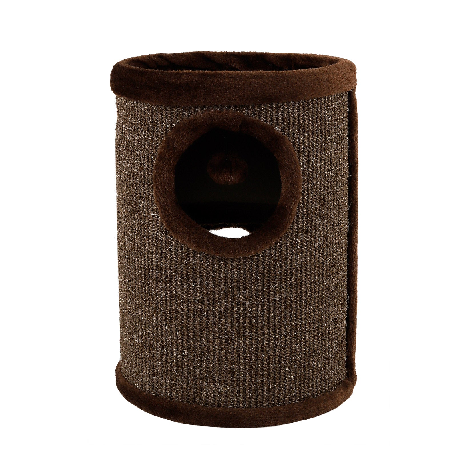 dibea, Tonneau Griffoir Colonne avec Sisal pour Gratter/Plateau avec Peluche