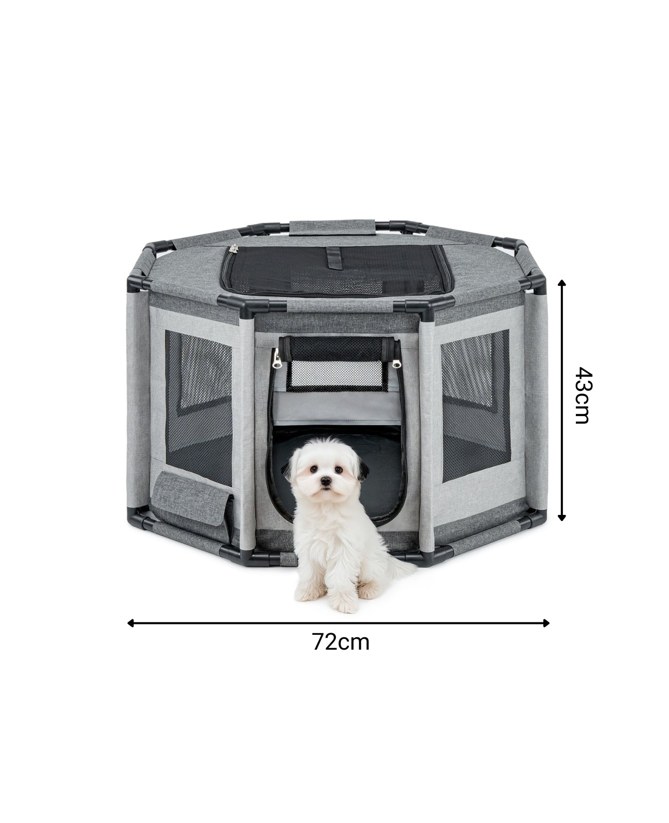 lionto Enclos pour chien en tissu Oxford & filet respirant, 2 tailles