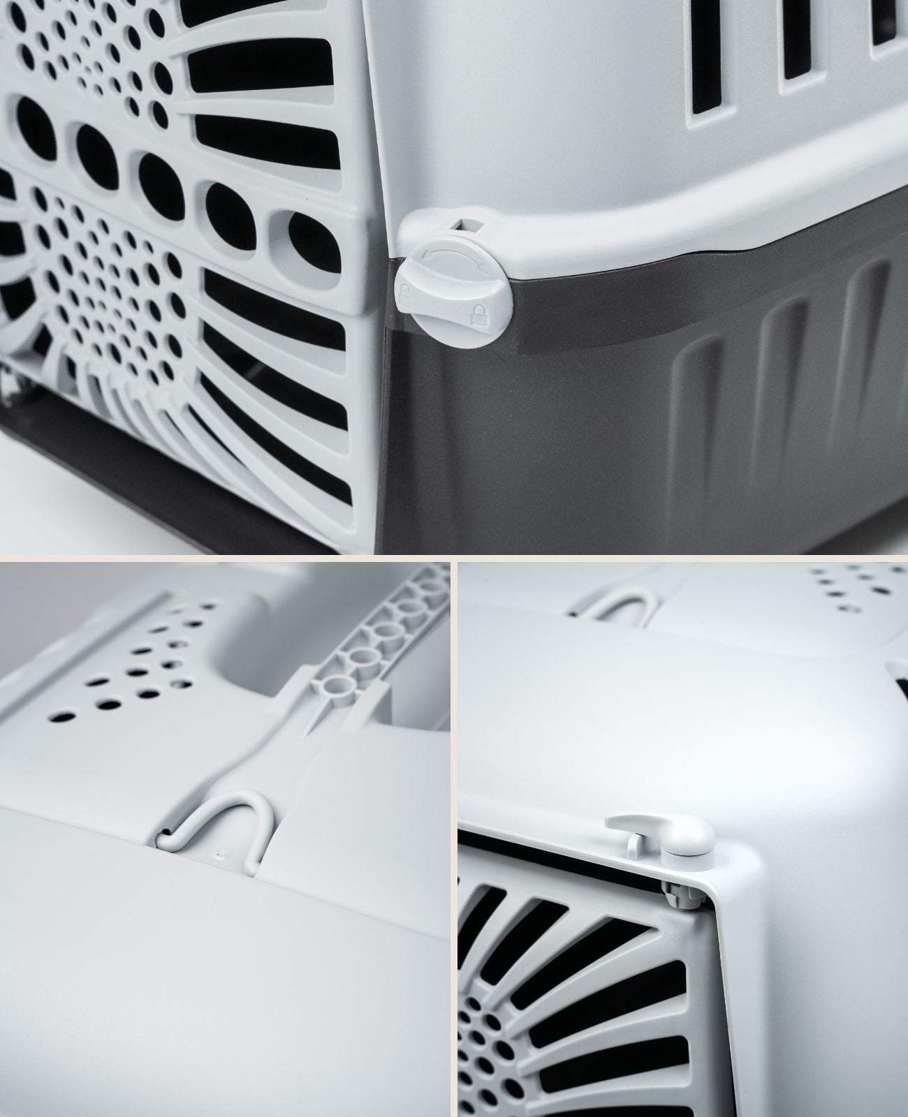 Caisse de transport pour chien en plastique