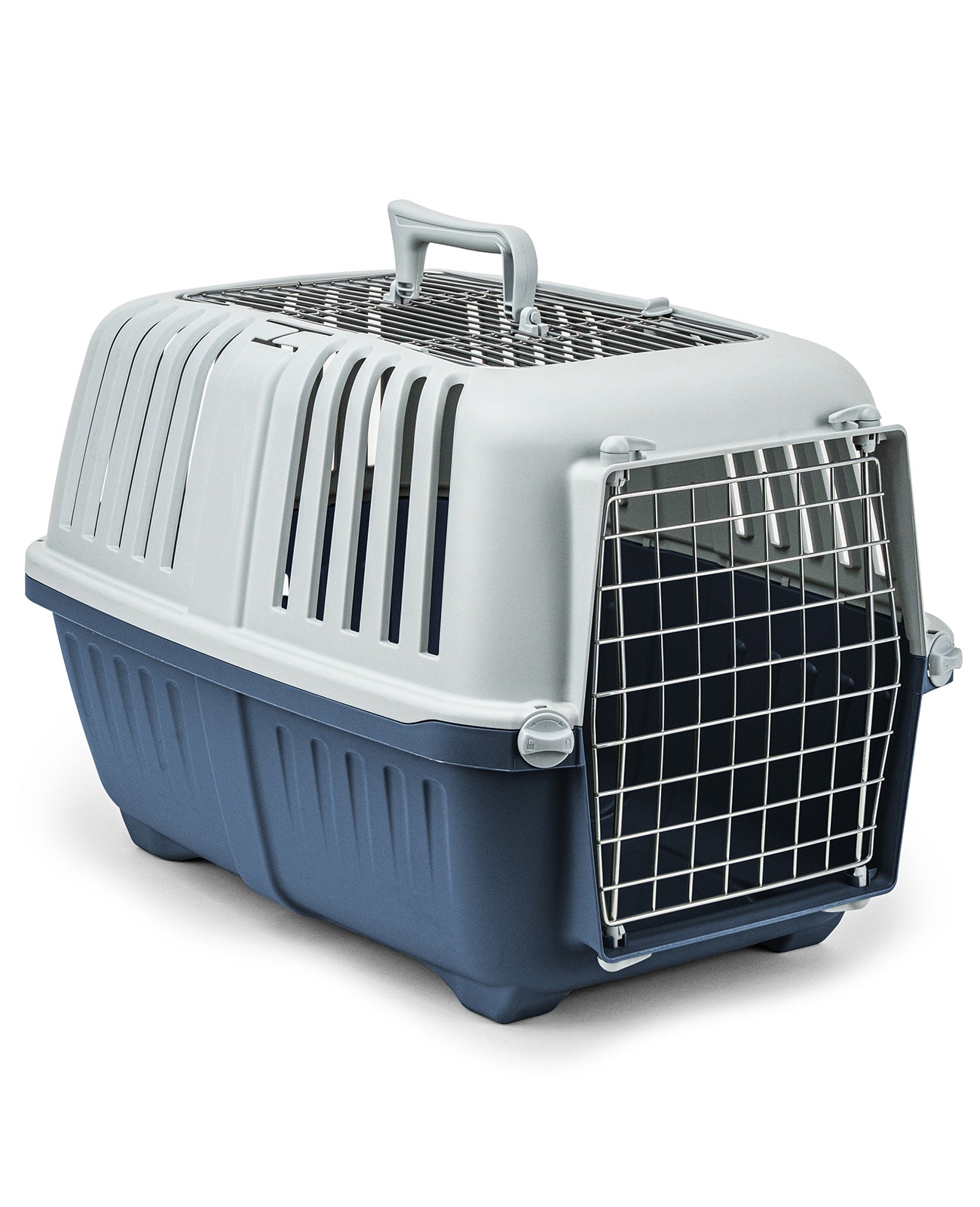 lionto Caisse de transport pour chat avec porte métallique 58,5x35,5x40 cm