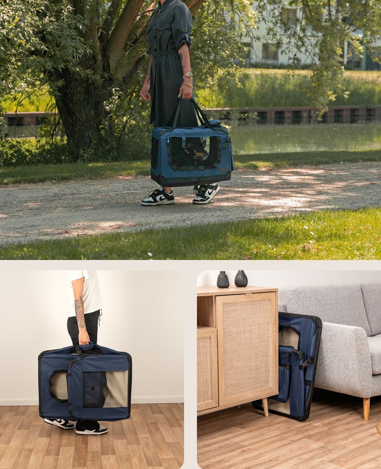 Boîte de transport pliable pour chat