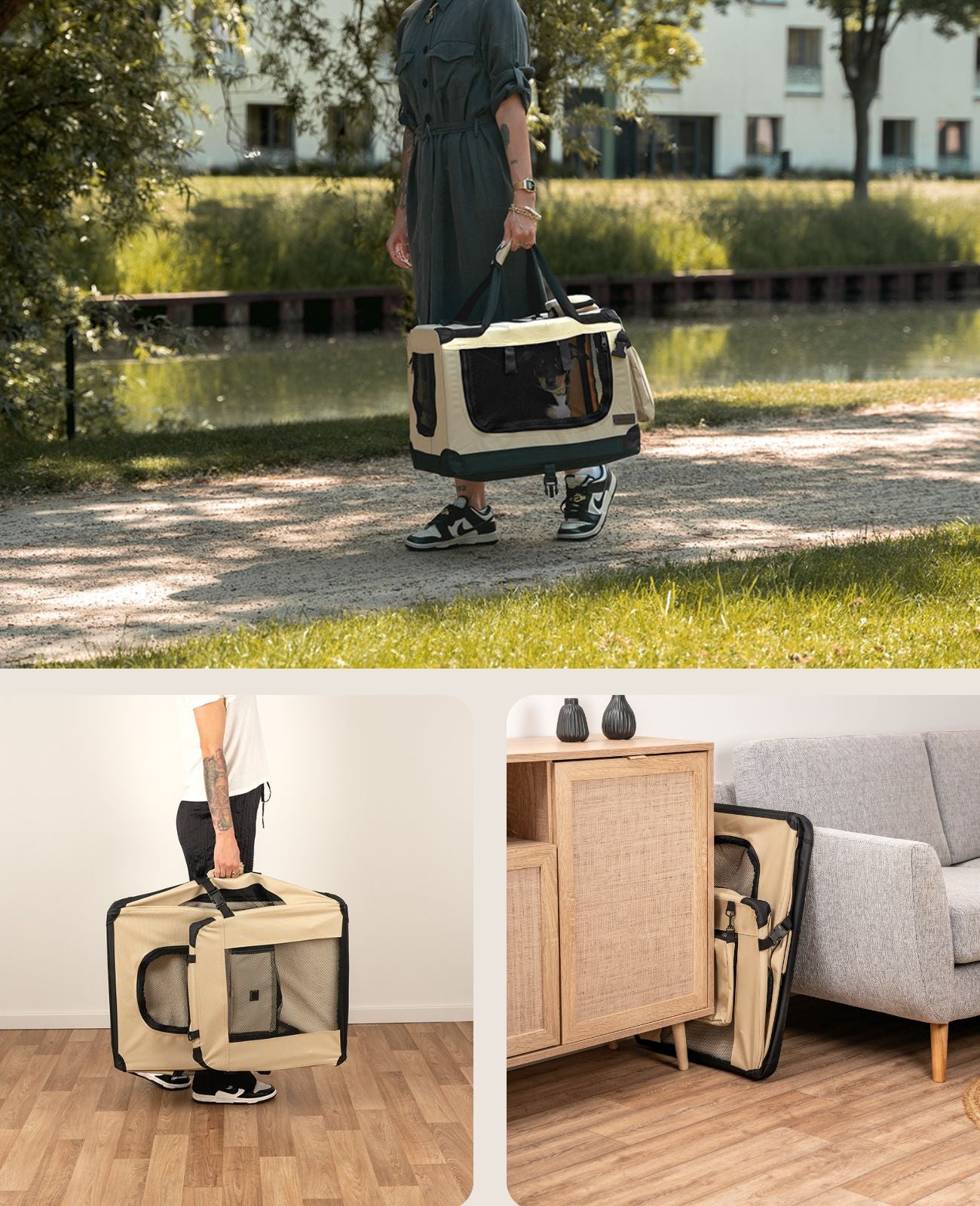 Boîte de transport pliable pour chat