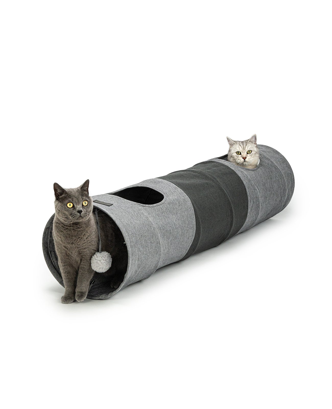 Tunnel pour chat avec balle de jeu