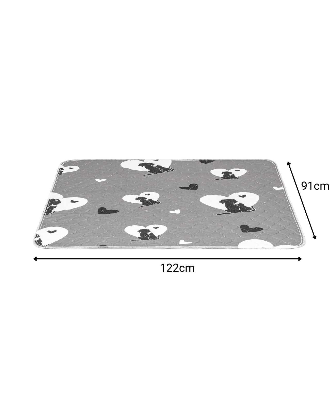 lionto Tapis pour chiots réutilisables, lot de 2, antidérapants,gris