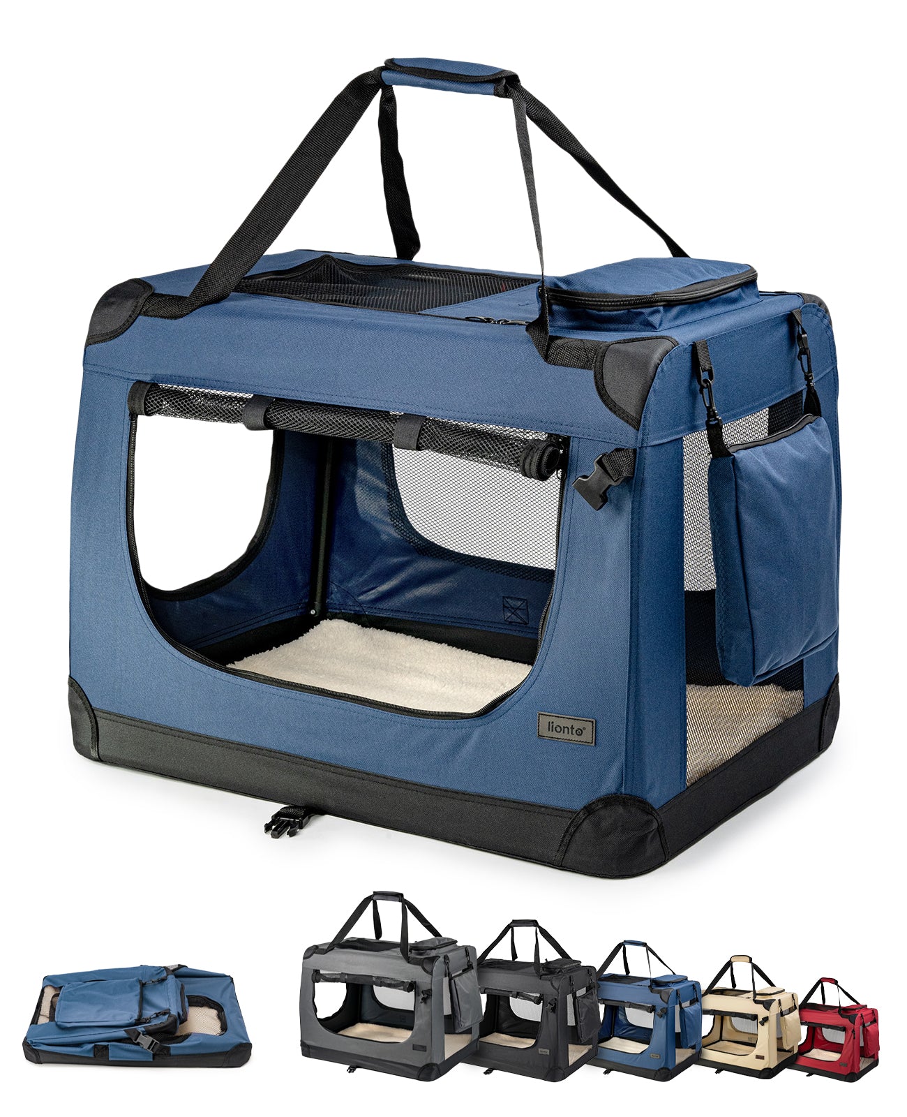 lionto Caisse de transport pliable pour chats, 5 couleurs