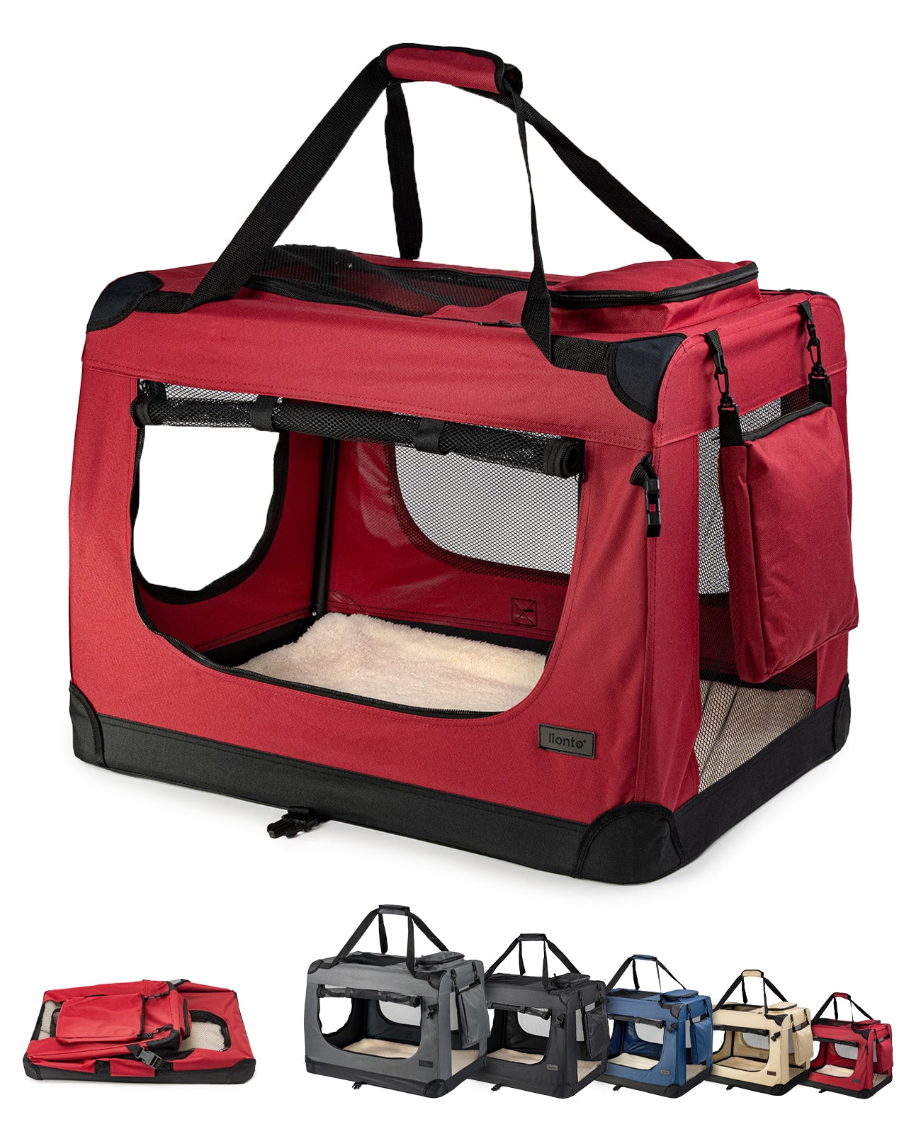 lionto Caisse de transport pliable pour chats, 5 couleurs