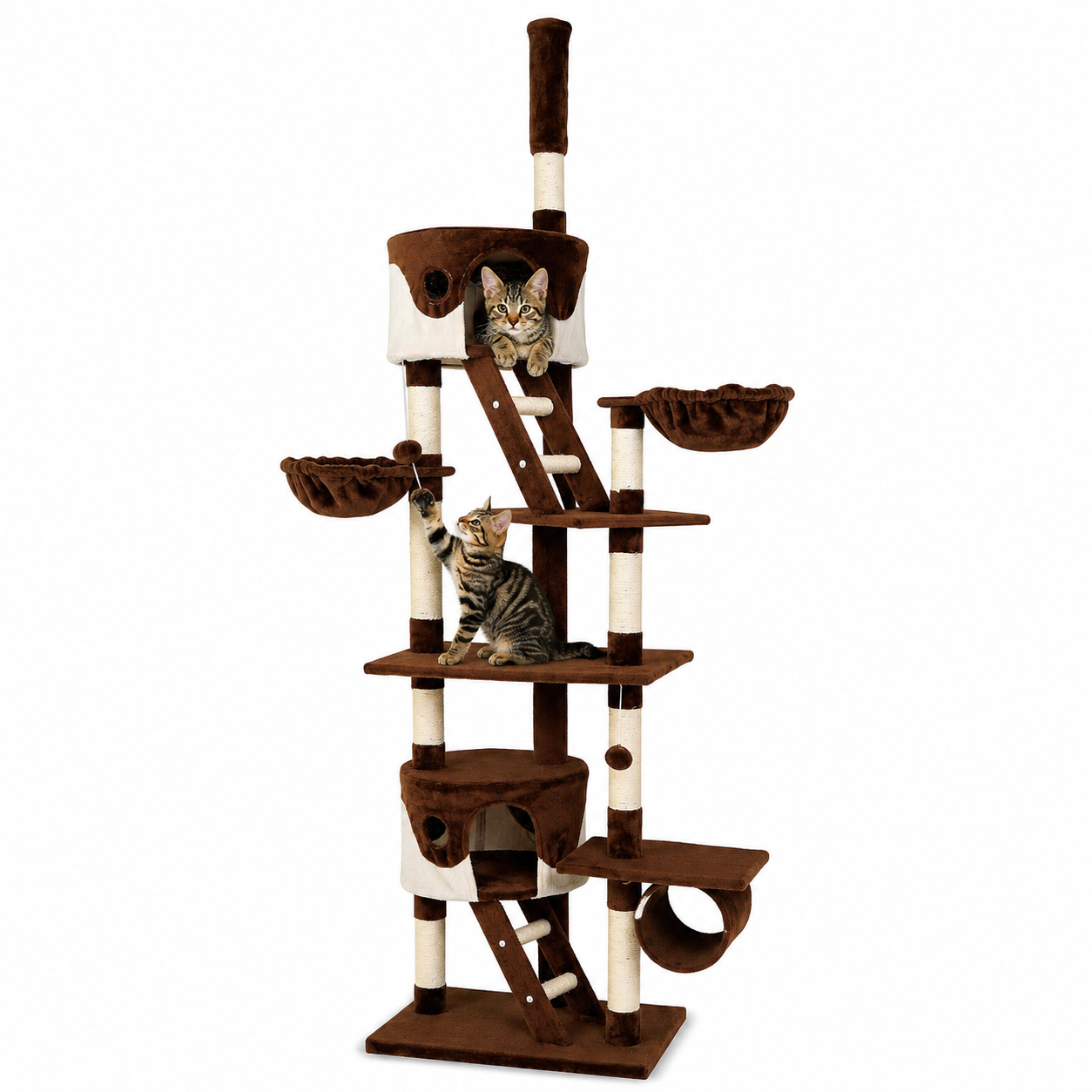 Arbre à chat griffoir grattoir jouet animaux douillet et peluché 230-250 cm