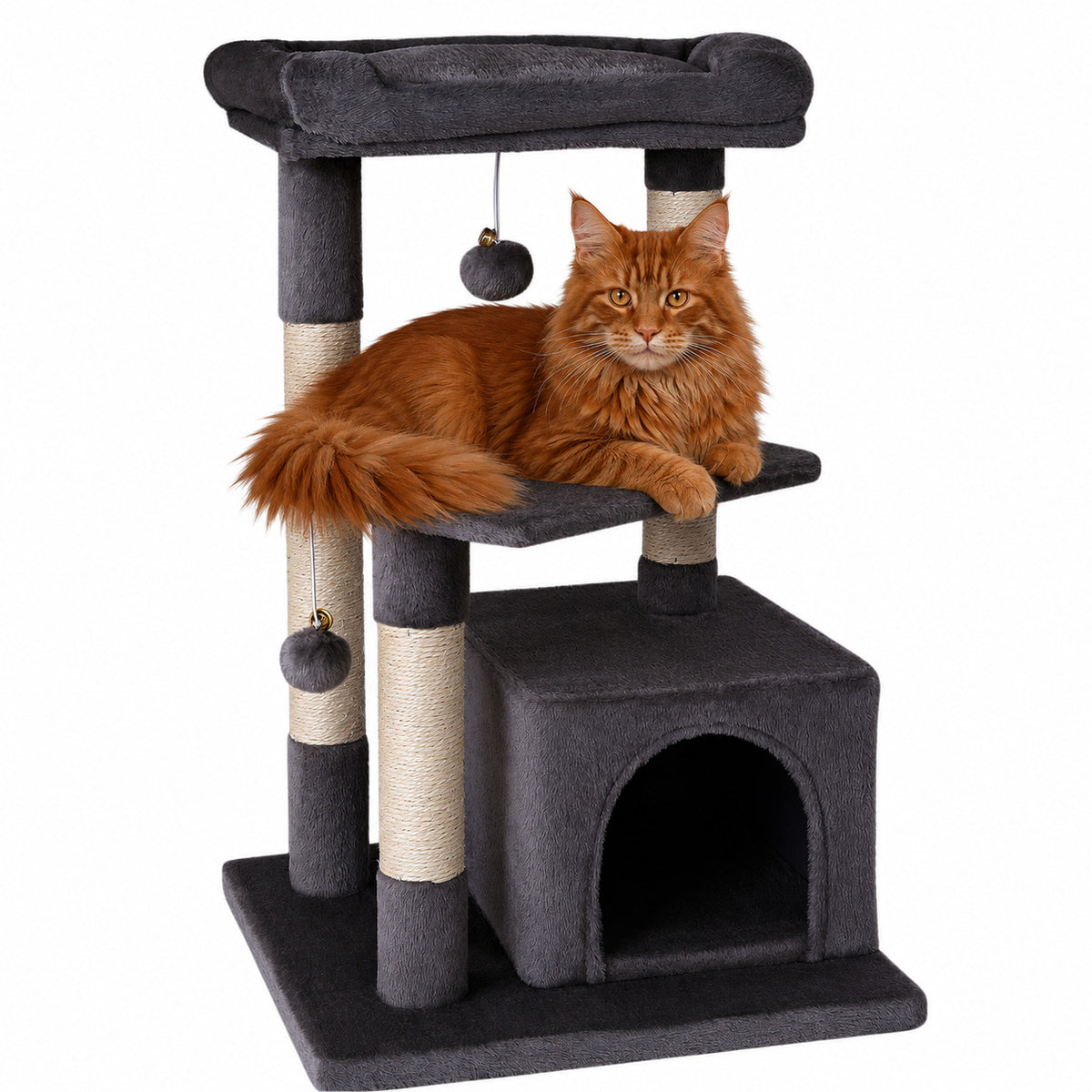 Arbre à chat, arbre à grimper, griffoir pour chat, H 75 cm, couleur au choix