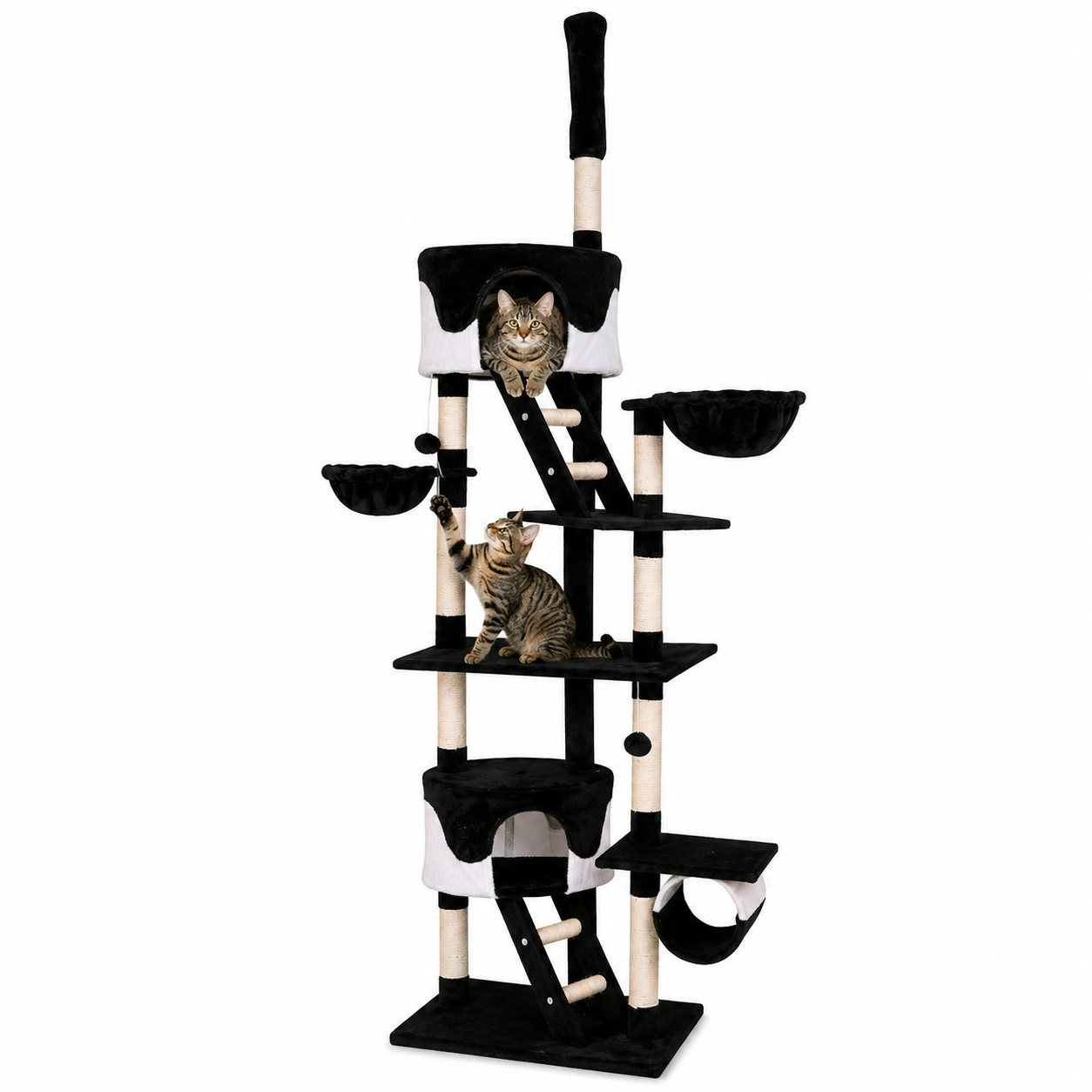 Arbre à chat griffoir grattoir jouet animaux douillet et peluché 230-250 cm