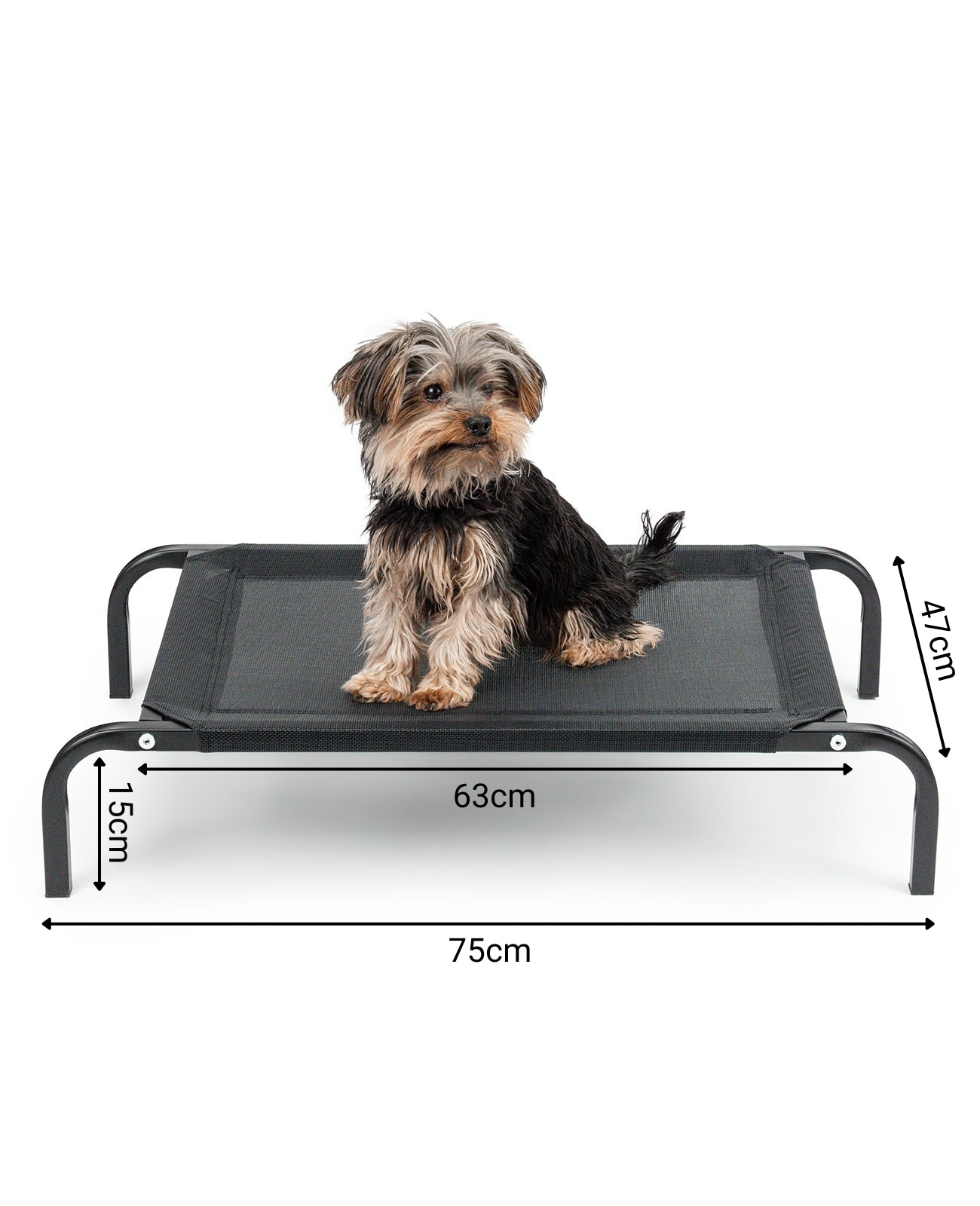 lionto Lit pour Chiens, Couchette en Tissu Textilene, gris ou noir