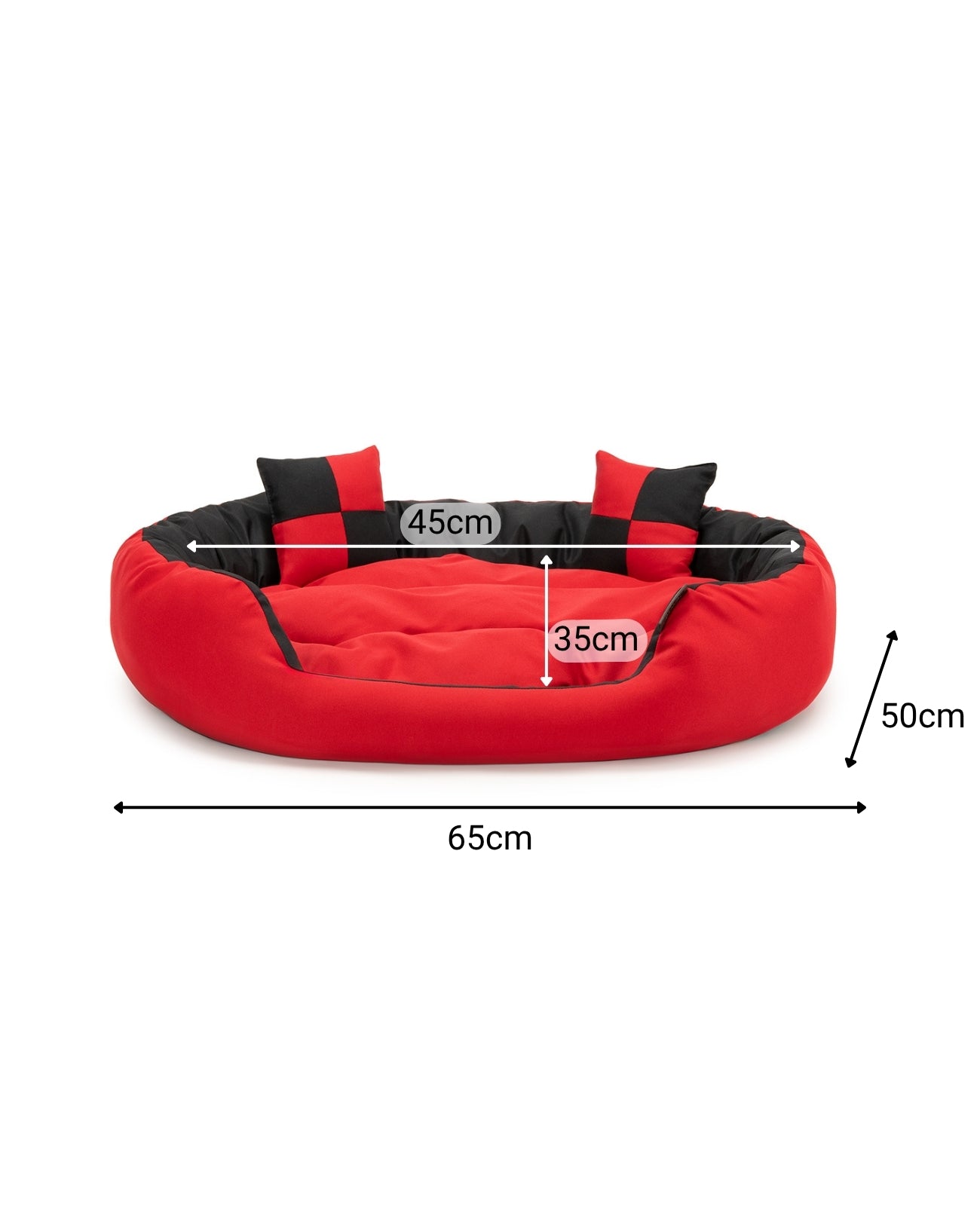 Lit pour chien 4 en 1 avec coussin réversible