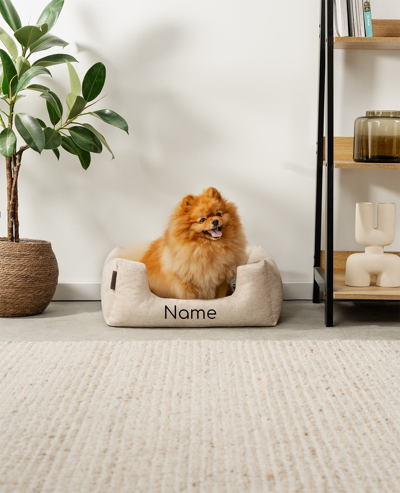 Lit pour animaux de compagnie avec oreiller câlin, personnalisé