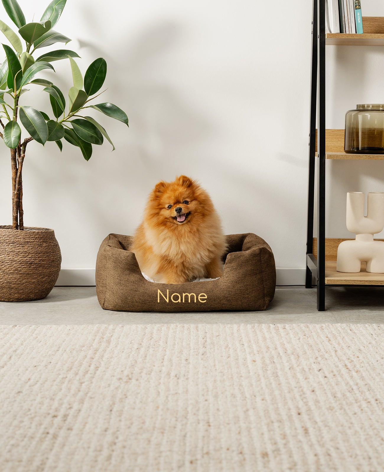 Lit pour animaux de compagnie avec oreiller câlin, personnalisé