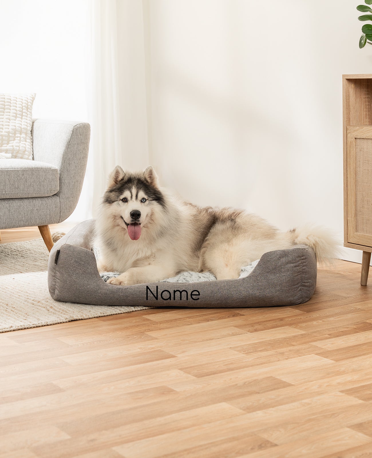 Lit pour animaux de compagnie avec oreiller câlin, personnalisé