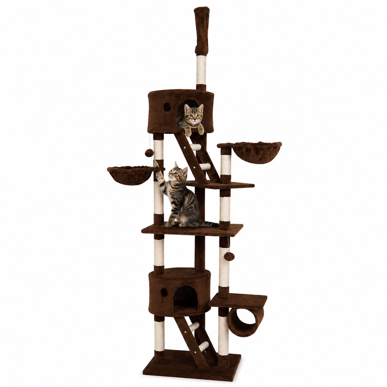 Arbre à chat griffoir grattoir jouet animaux douillet et peluché 230-250 cm