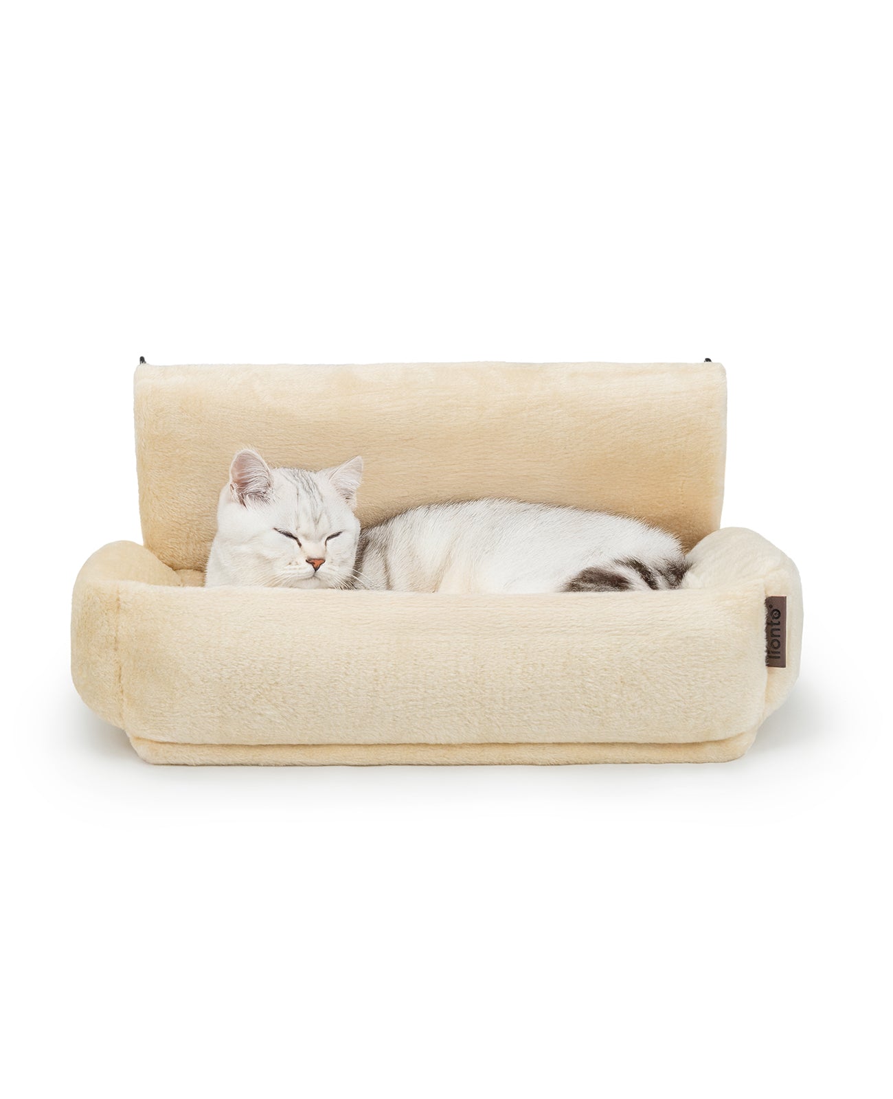 Chaise longue chauffante en peluche pour chat
