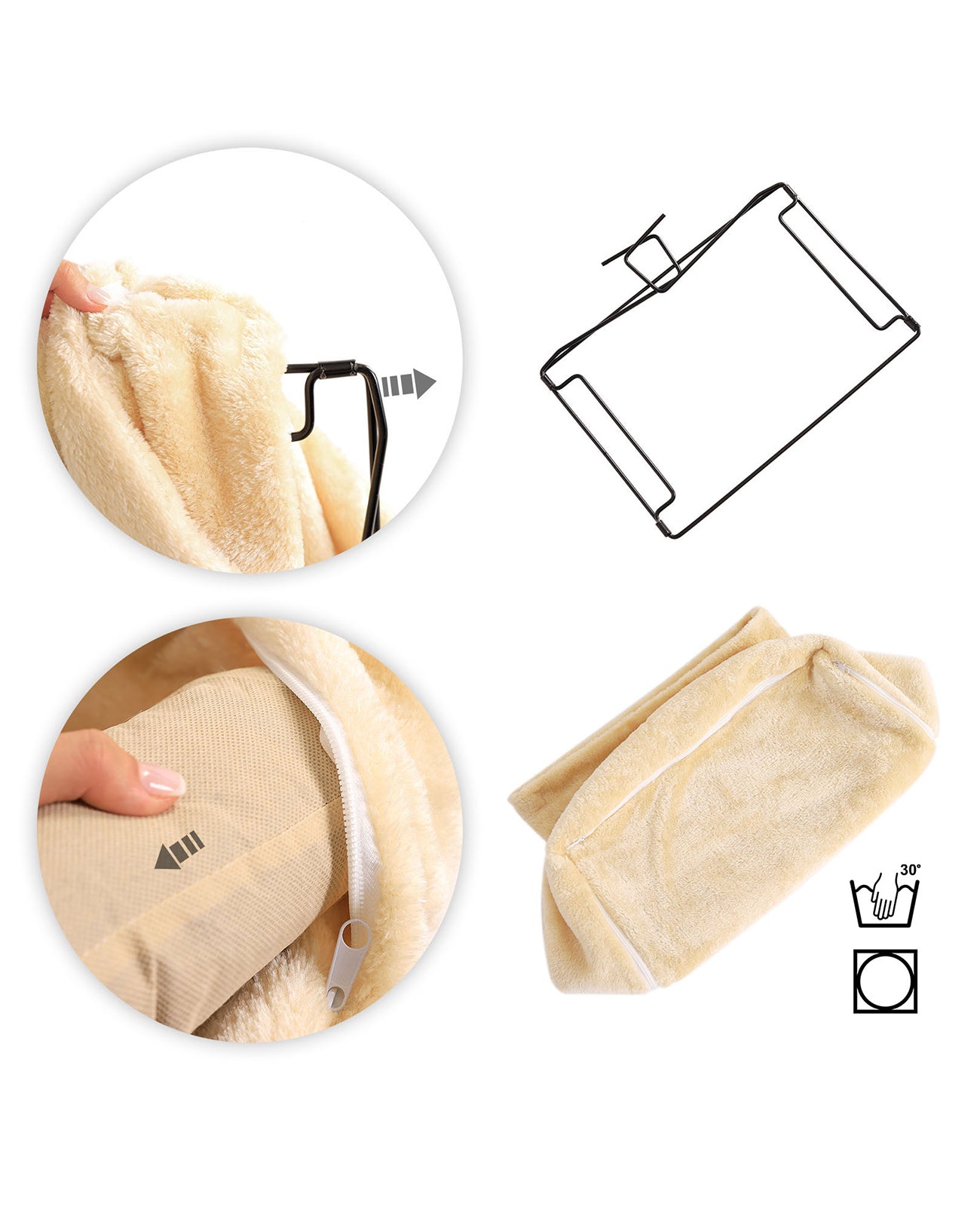 Chaise longue chauffante en peluche pour chat