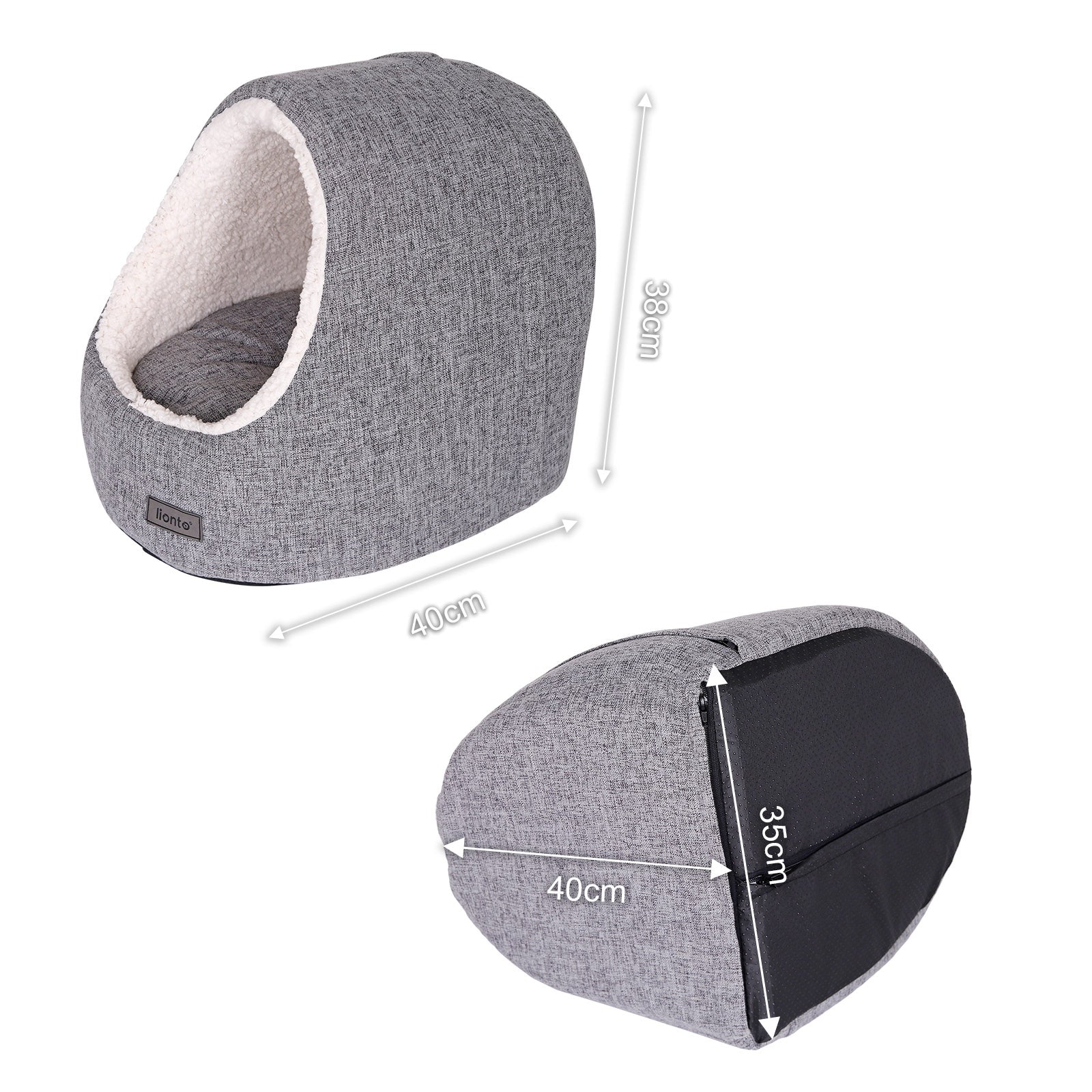 Grotte pour chat avec coussin réversible