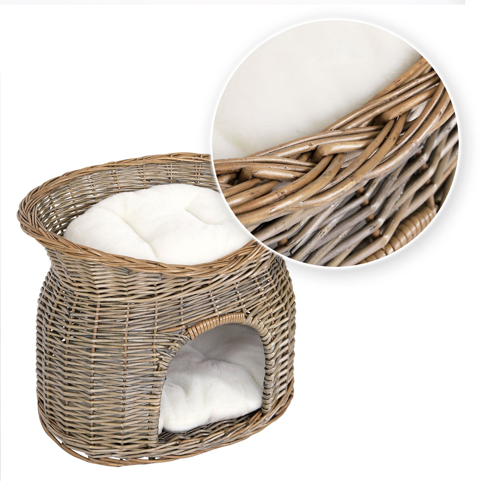 Panier en osier pour chat