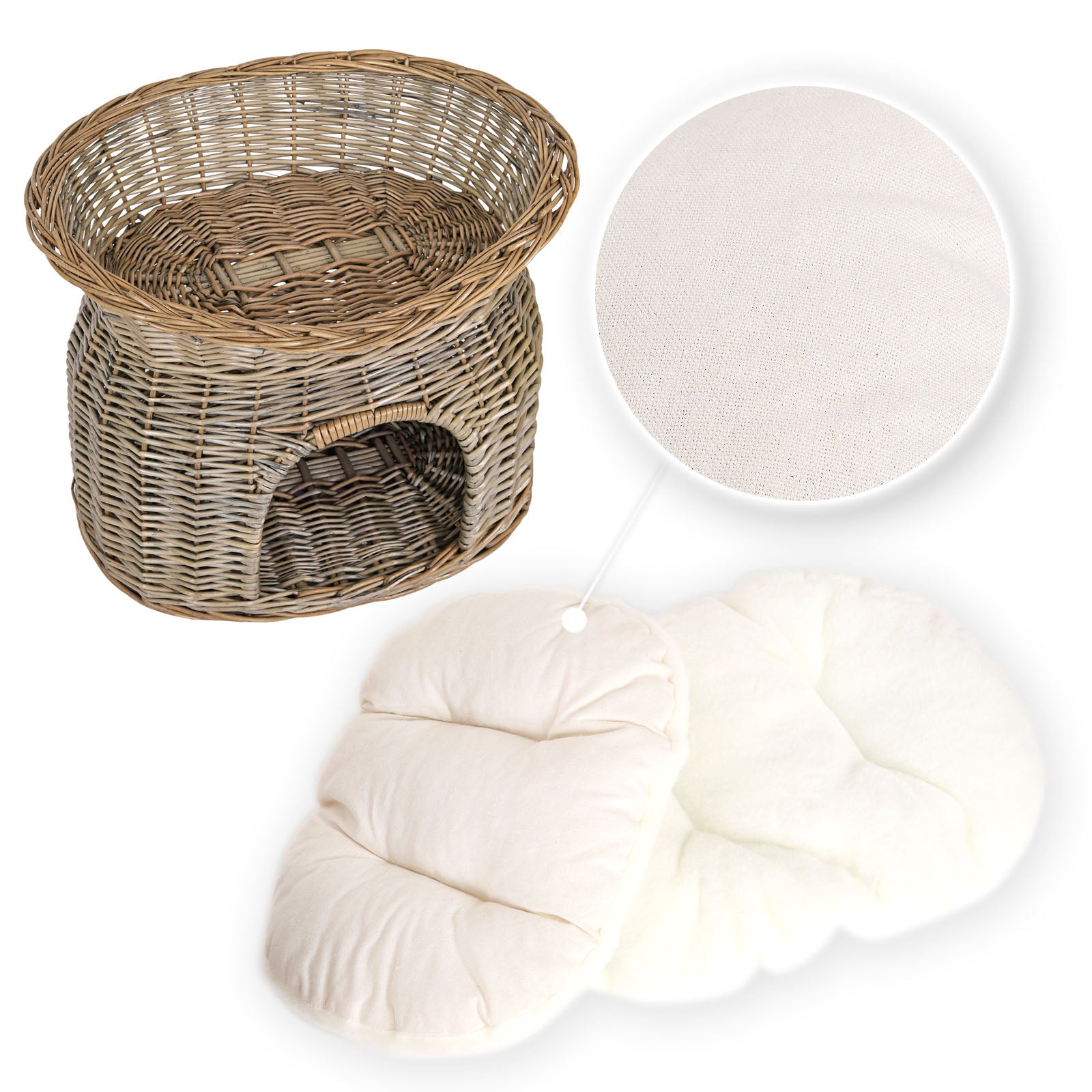 Panier en osier pour chat