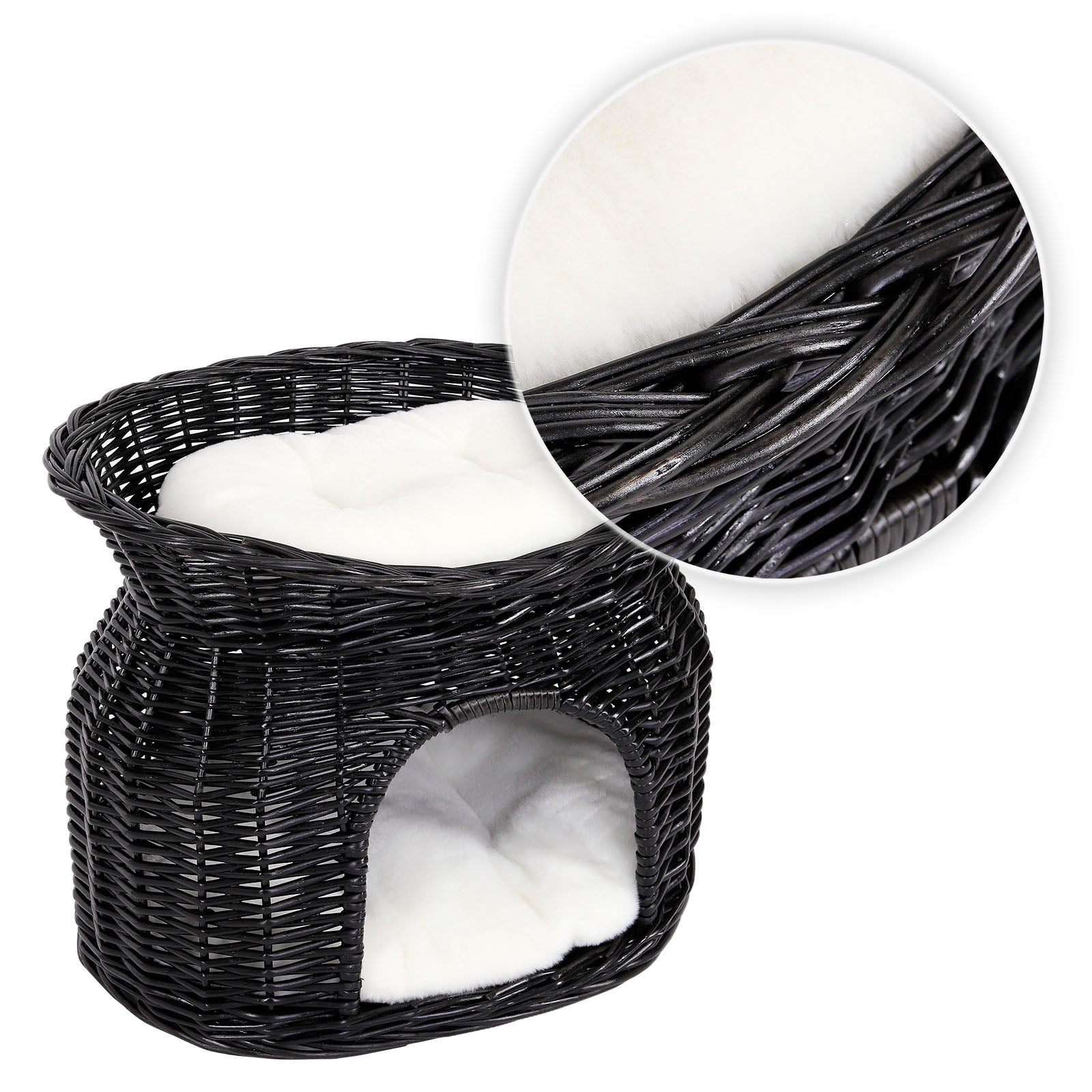 Panier en osier pour chat