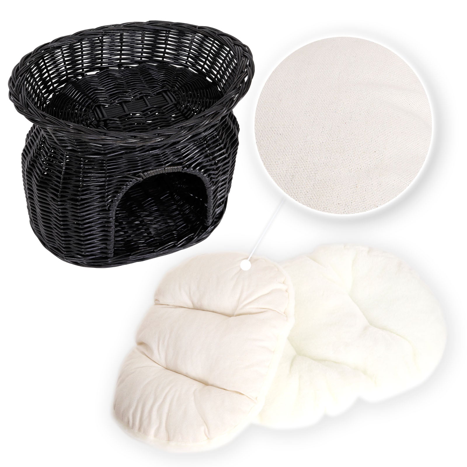 Panier en osier pour chat