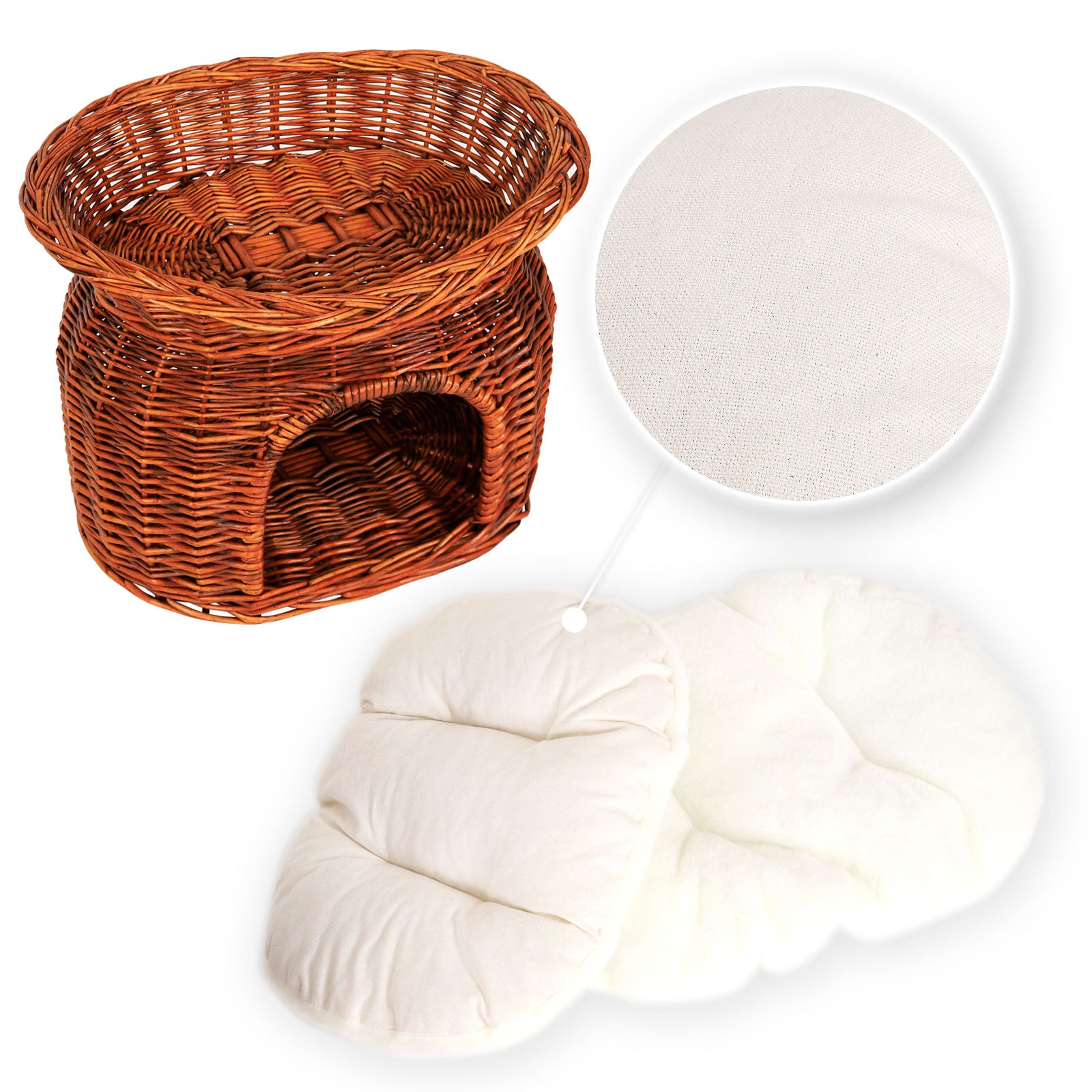 Panier en osier pour chat