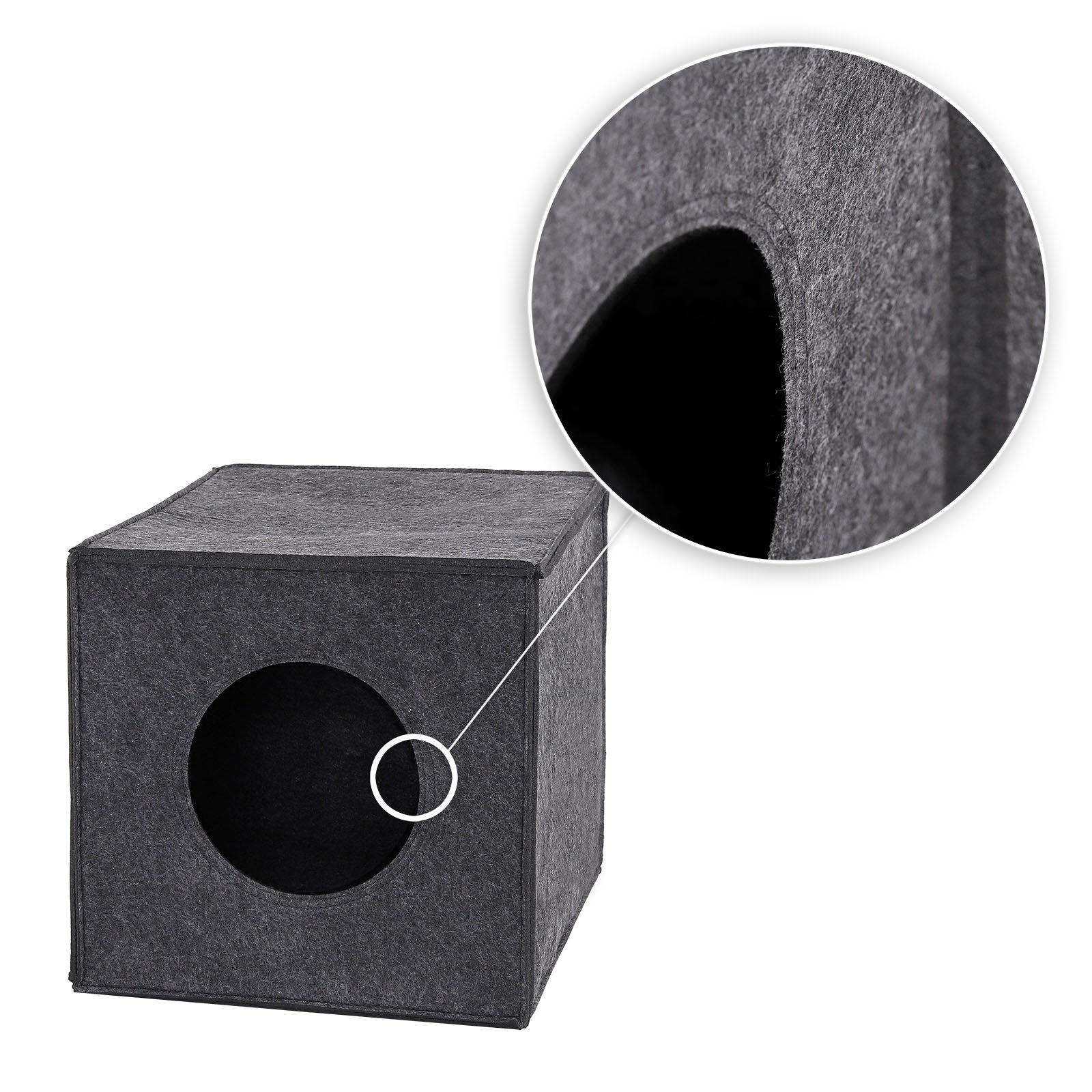 runder Eingang mit abgenähtem Rand