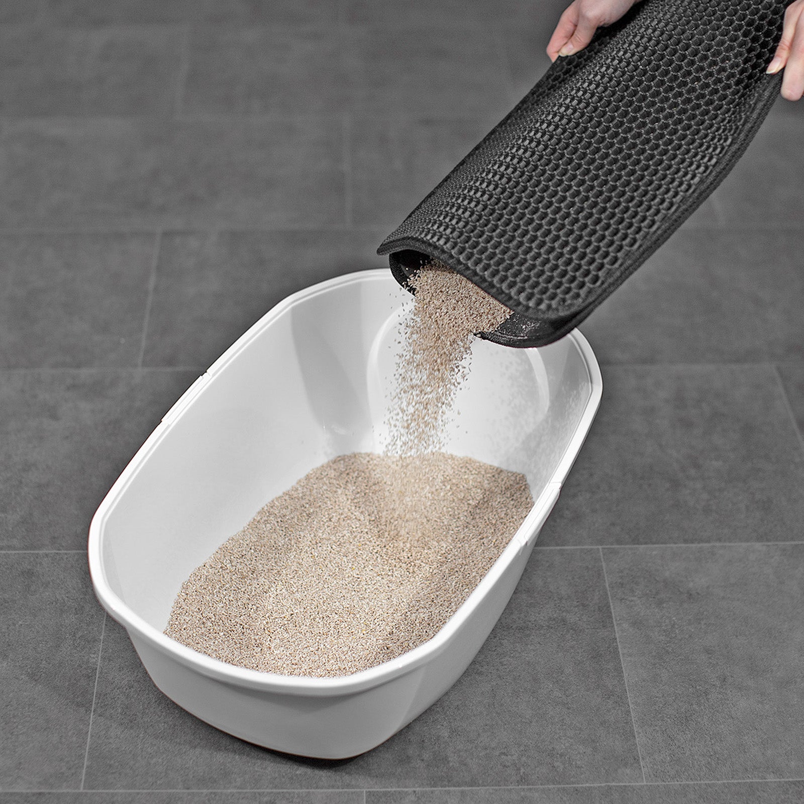 Tapis de litière pour chat double couche