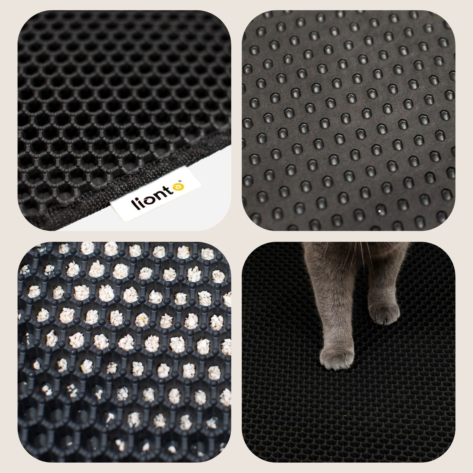 Tapis de litière pour chat double couche