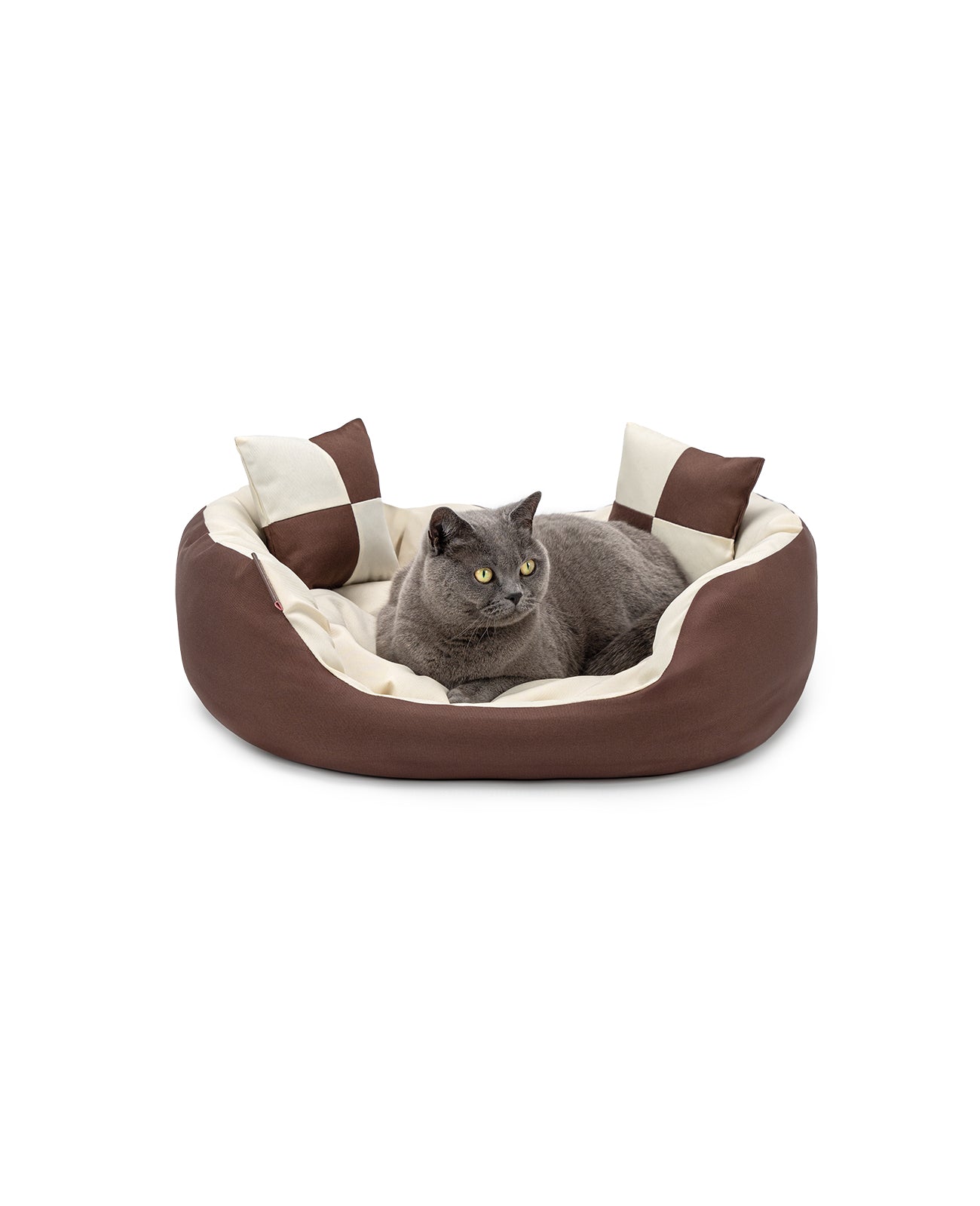 lionto Lit pour chat Coussin pour chat marron/beige