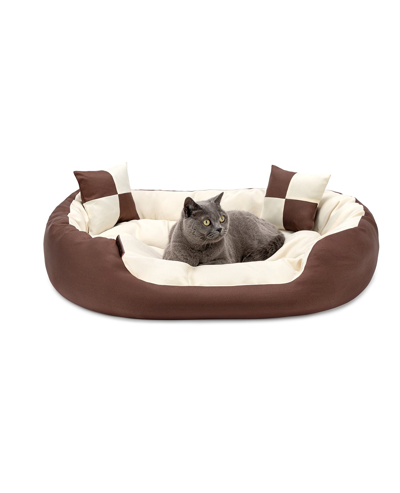 lionto Lit pour chat Coussin pour chat marron/beige