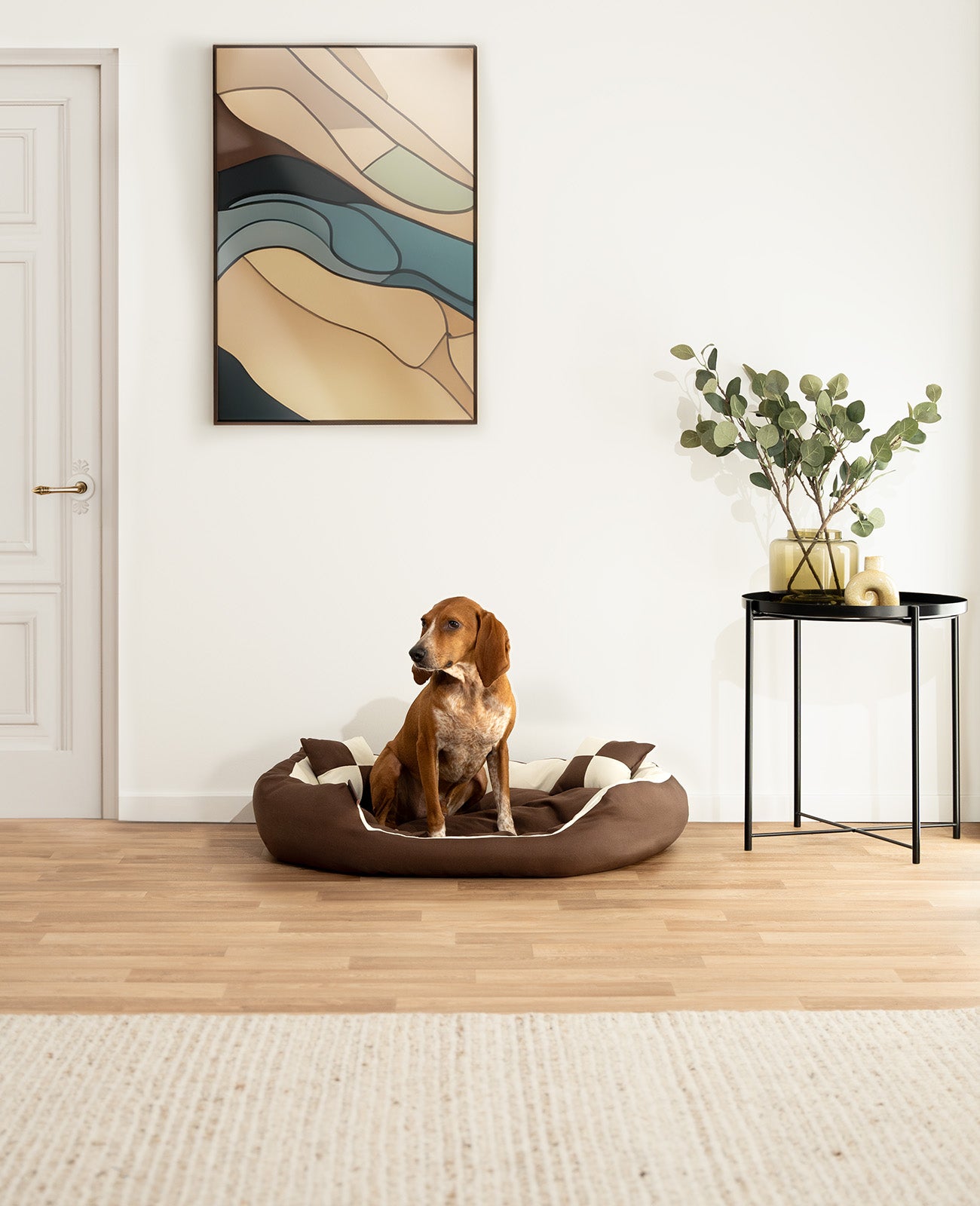 Lit pour chien 4 en 1 avec coussin réversible