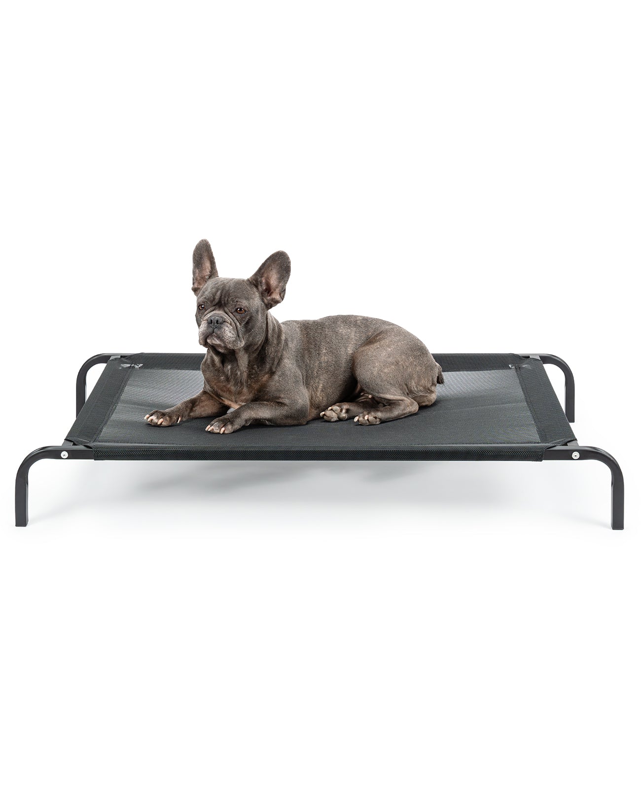 lionto Lit pour Chiens, Couchette en Tissu Textilene, gris ou noir