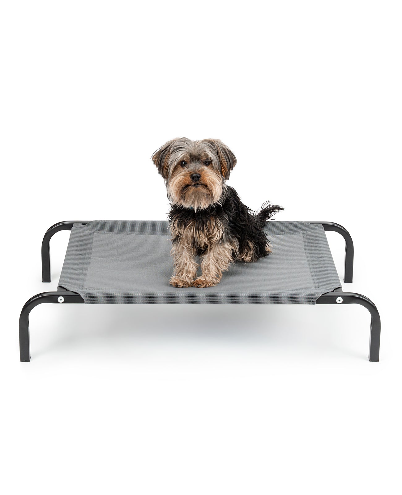 lionto Lit pour Chiens, Couchette en Tissu Textilene, gris ou noir