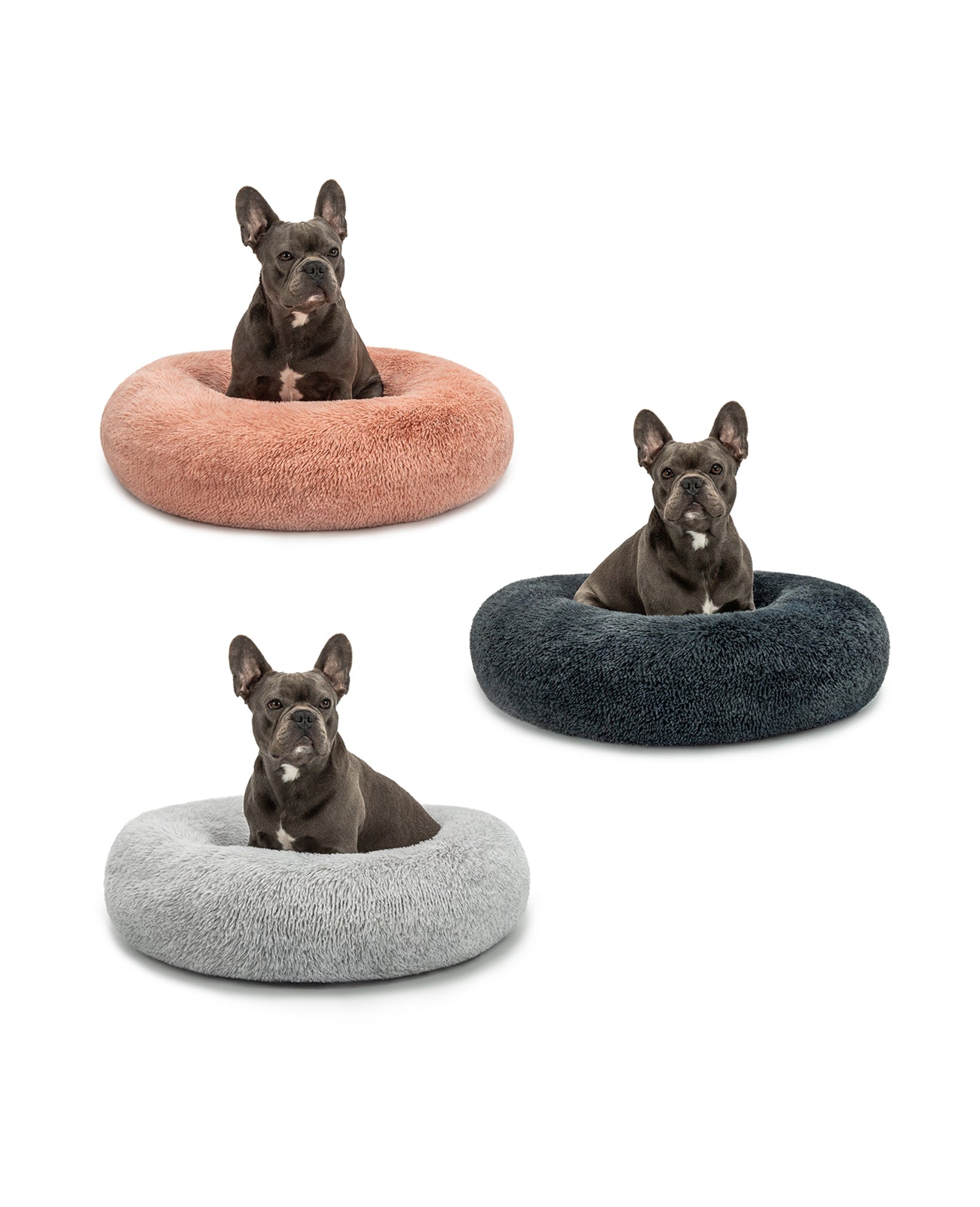 lionto Panier rond chien coussin chat panier donut choix de la taille et couleur