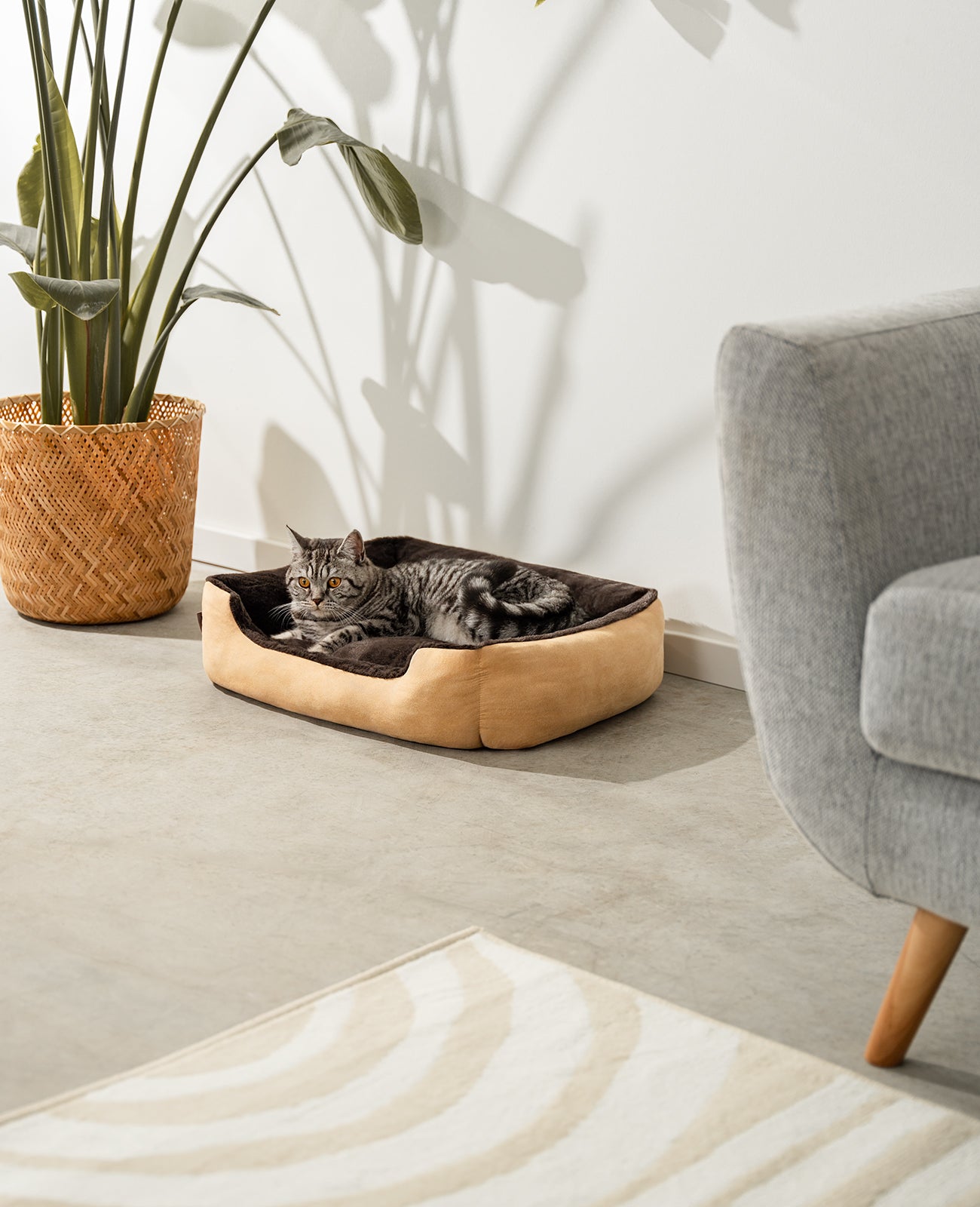 Lit pour chat avec coussin réversible