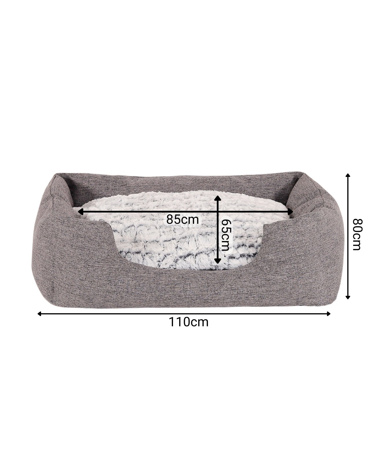 Lit pour chien avec coussin réversible