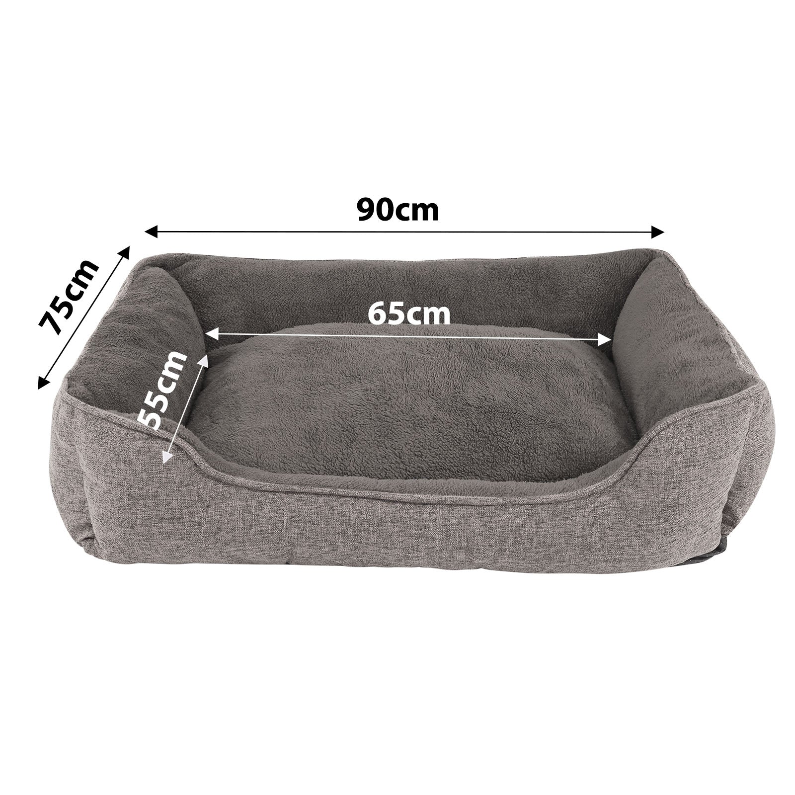 lionto Panier chat moucheté coussin chat corbeille chat housse amovible