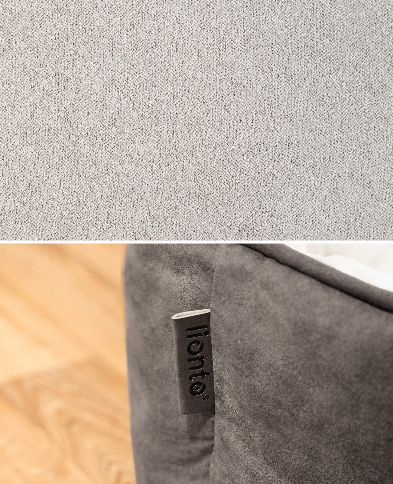 2-in-1 Hundebett in Wildlederoptik