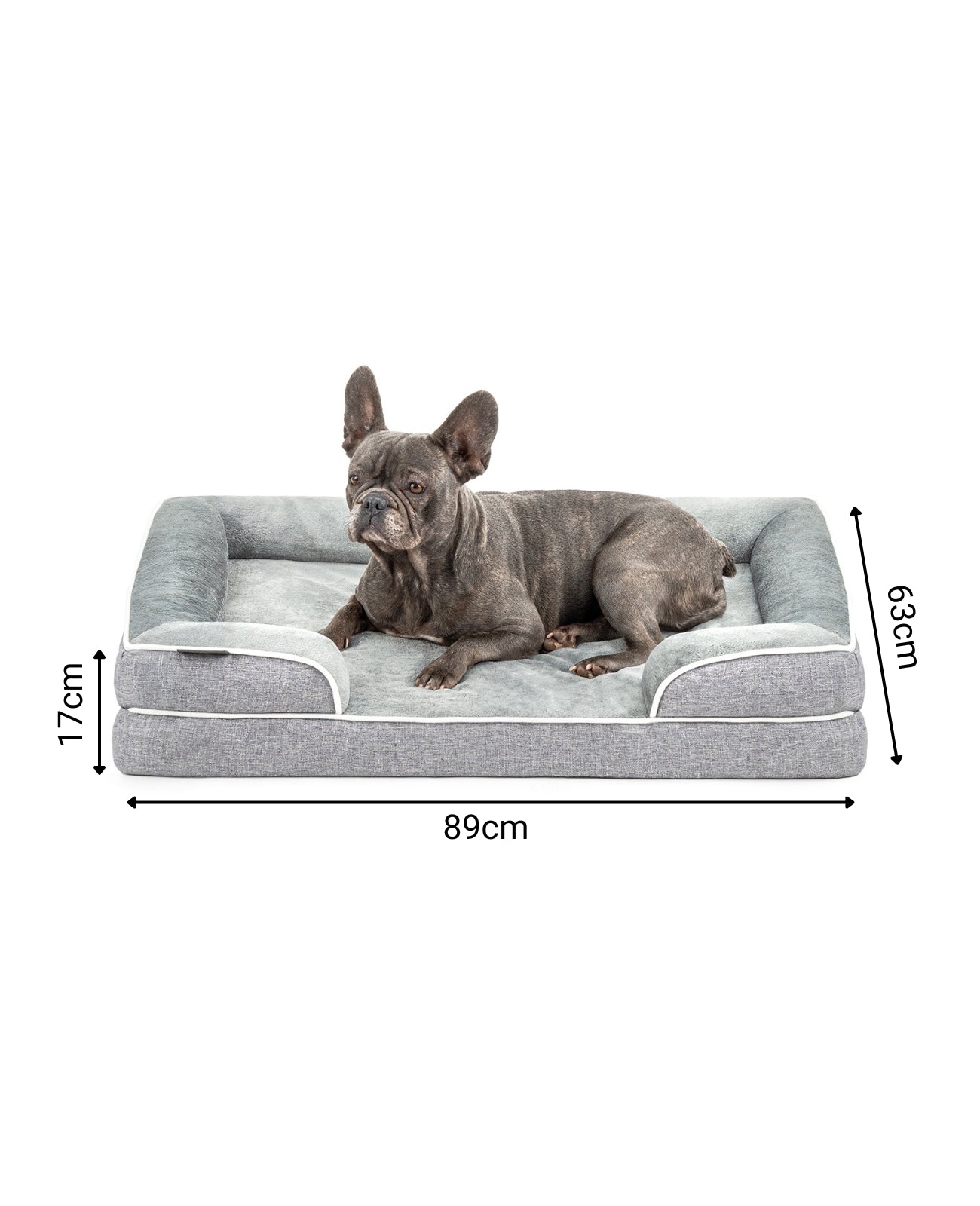 lionto Lit orthopédique pour chien, bordure surélevée, antidérapant