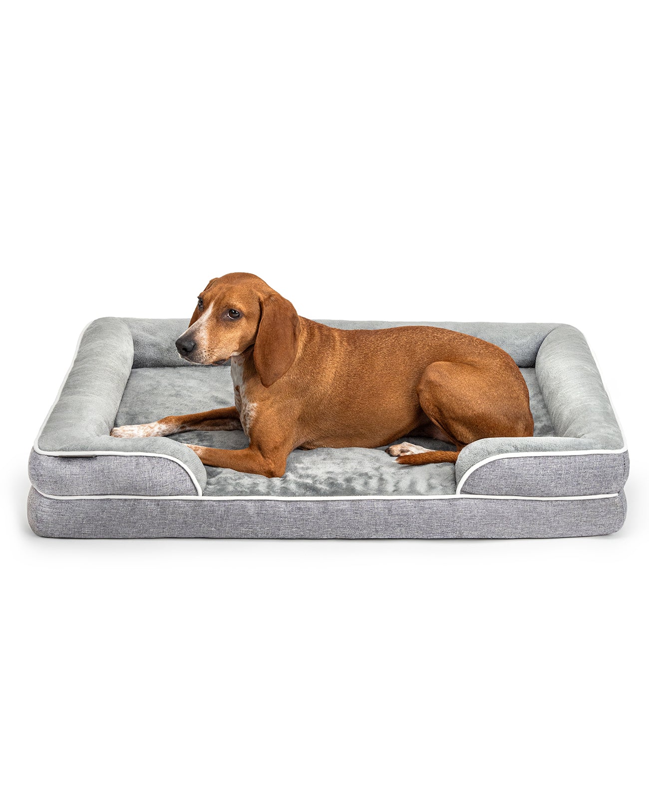 lionto Lit orthopédique pour chien, bordure surélevée, antidérapant