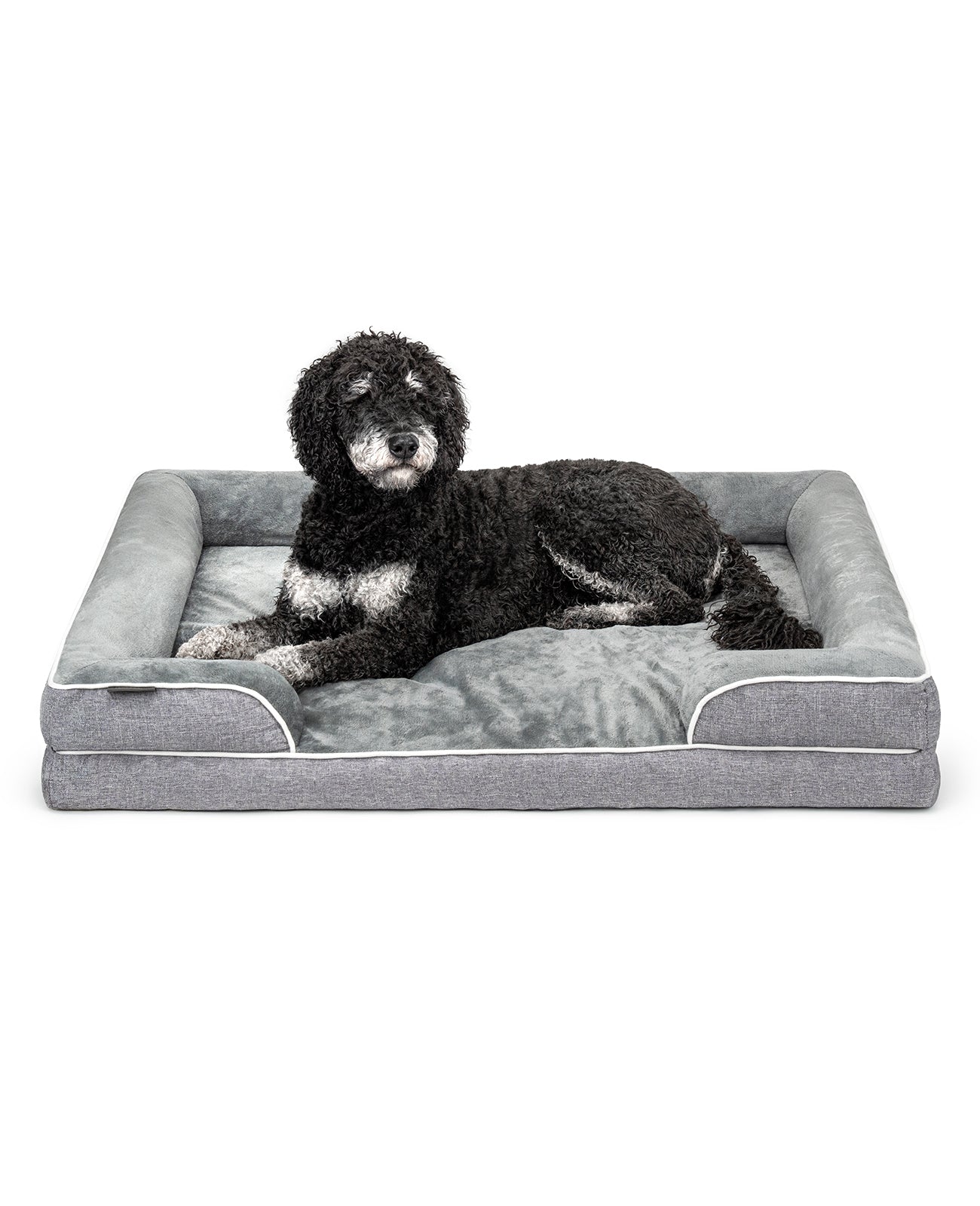 lionto Lit orthopédique pour chien, bordure surélevée, antidérapant