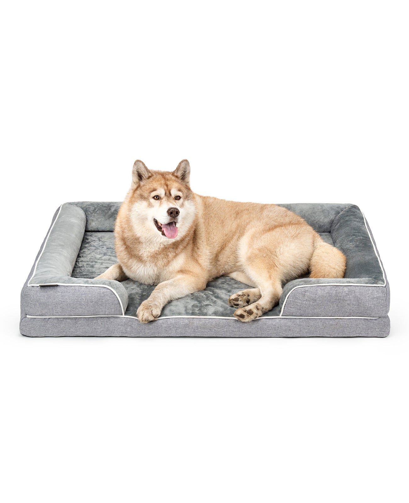 lionto Lit orthopédique pour chien, bordure surélevée, antidérapant