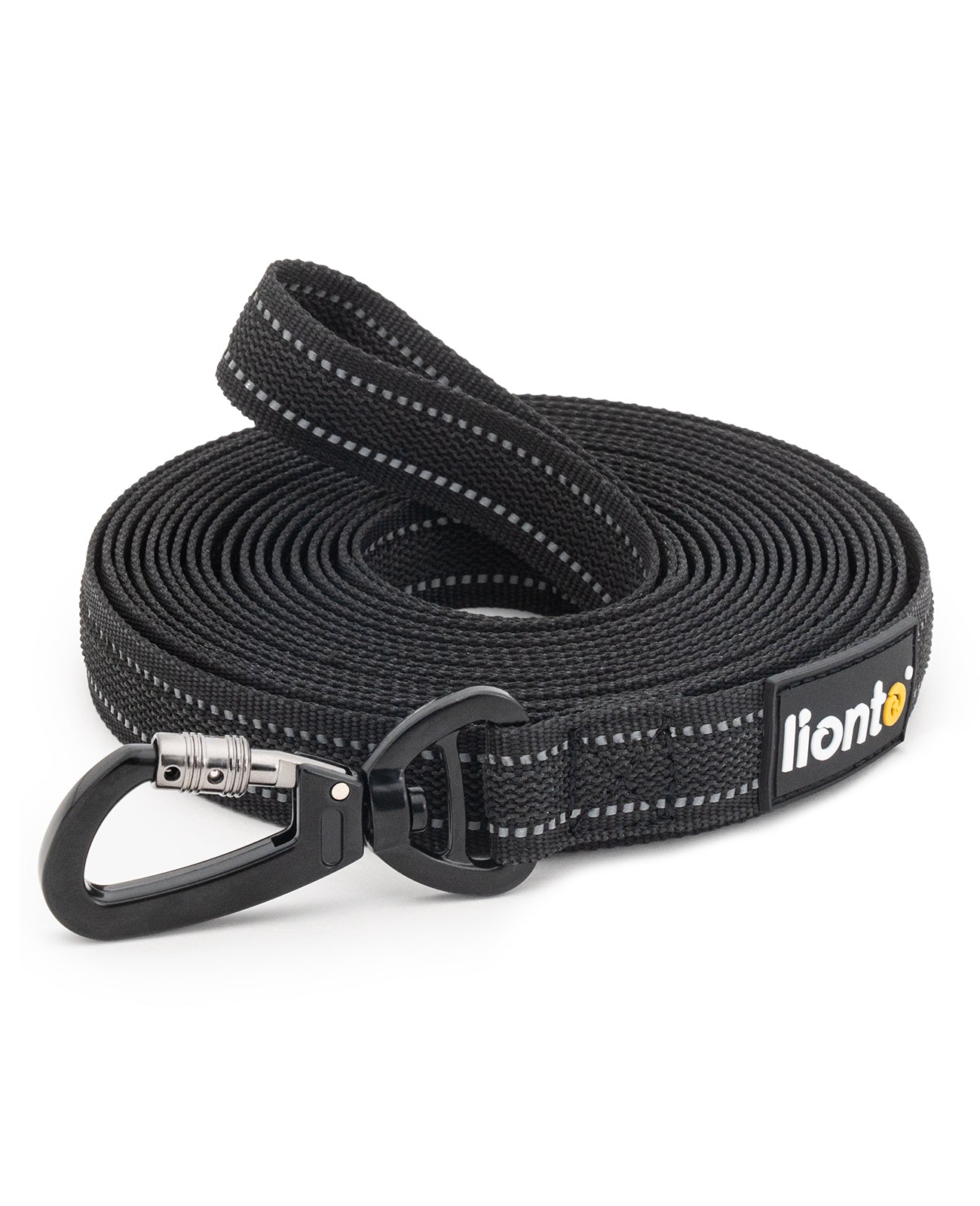lionto Laisse à pister de chien, réflective, 360° carabinier en métal, 4 tailles