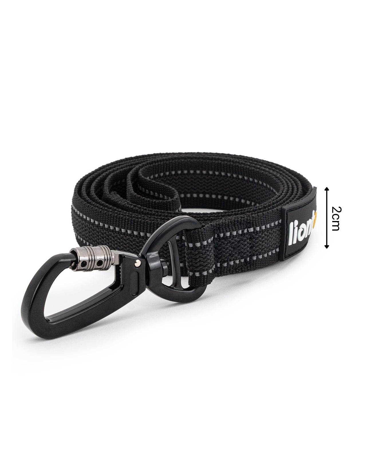 lionto Laisse pour chiens, réflective, 360° mousqueton métallique, 2 longueur