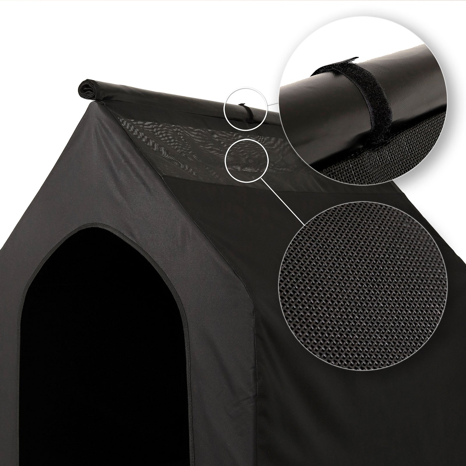 Lit couvert chien niche surélevée lit chien avec toit noir plusieurs tailles