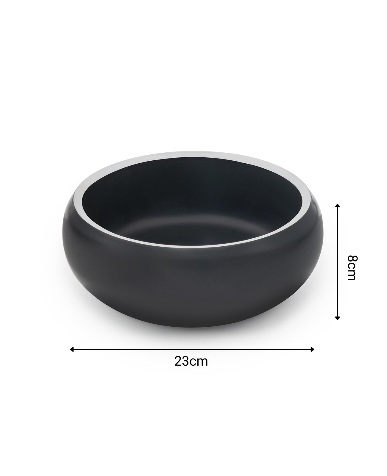 lionto Gamelle pour chien en acier inox, courbée, antidérapante, noir