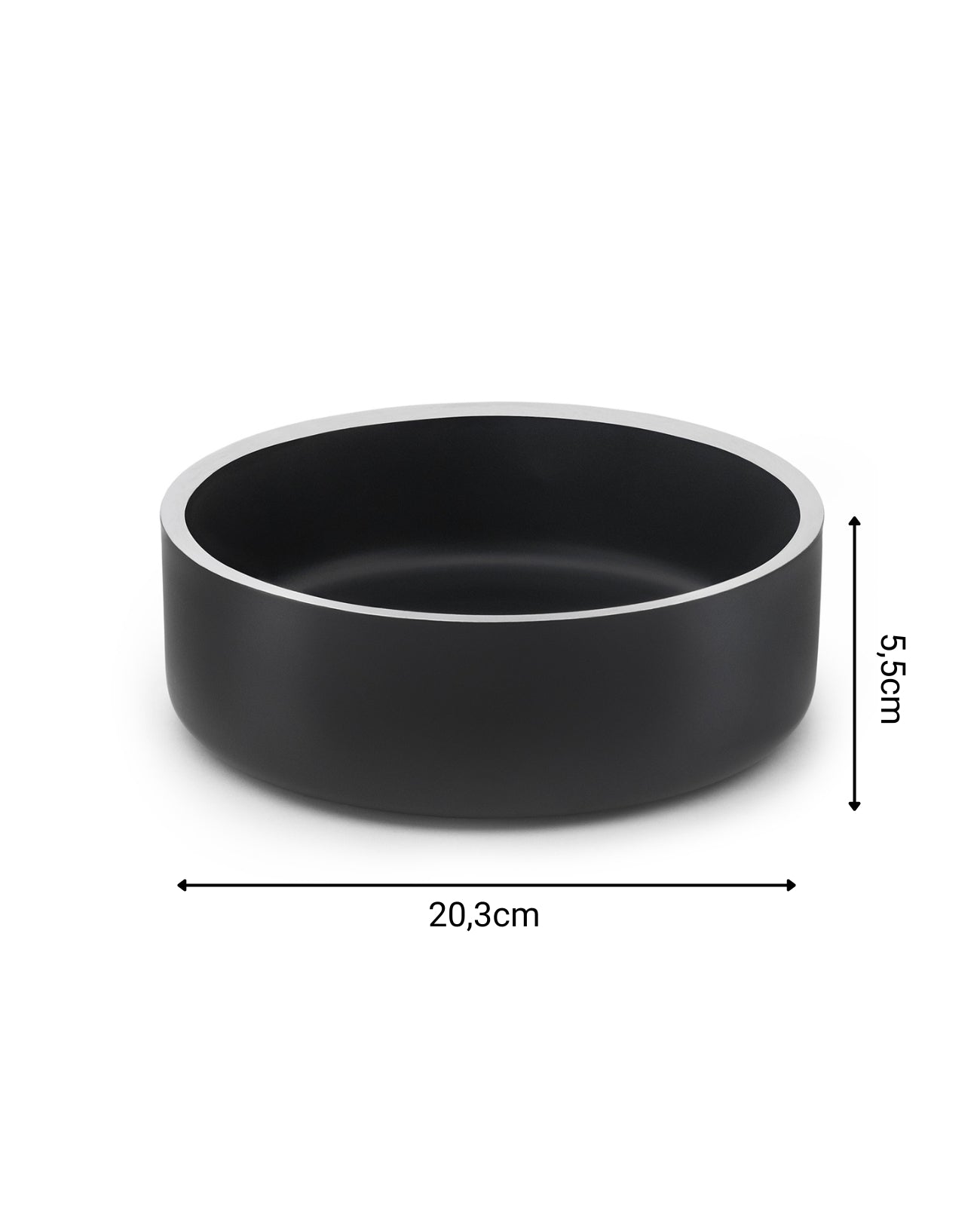 lionto Gamelle pour chien en acier inox, antidérapante & inoxydable, noir
