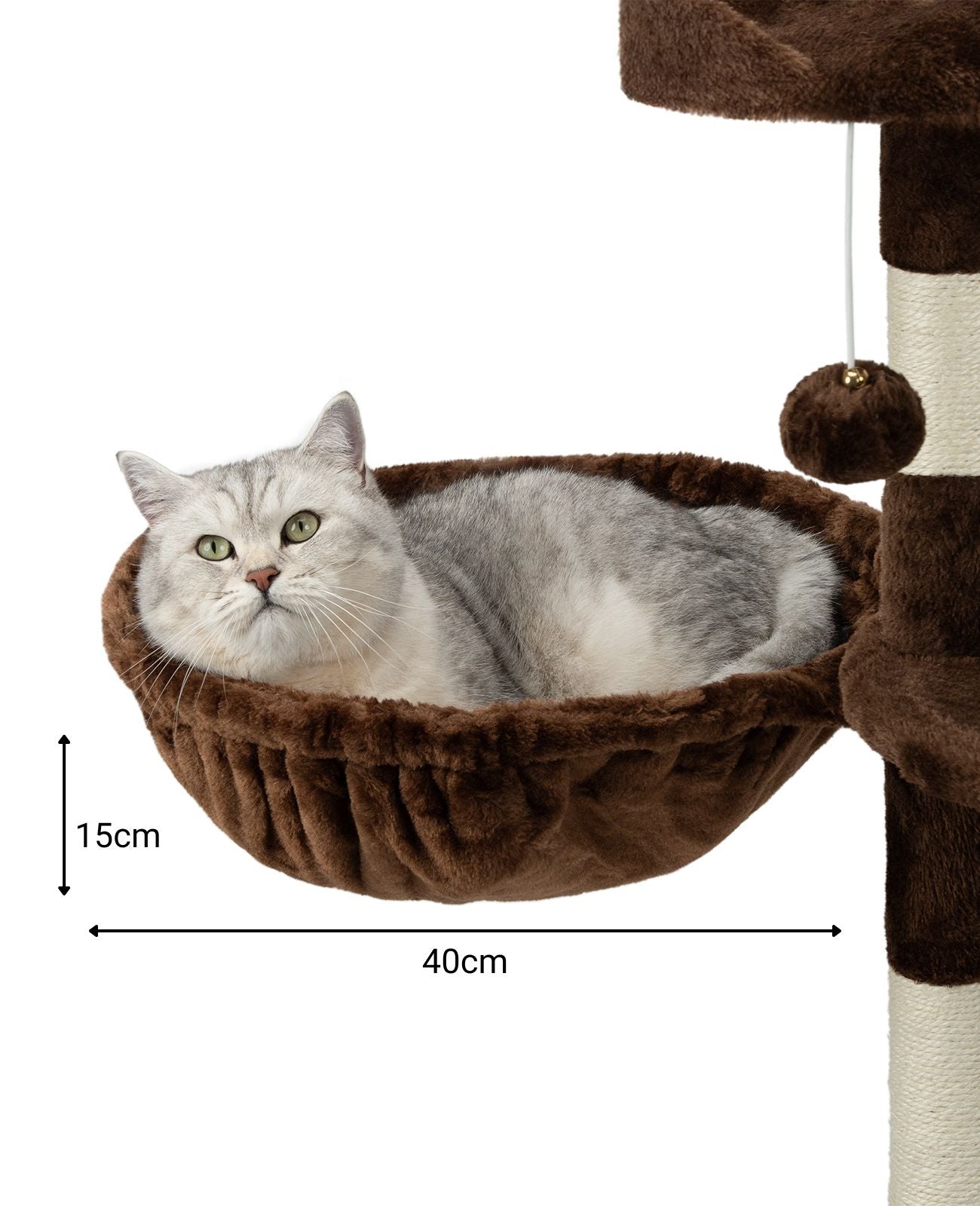lionto Nid d'arbre à chat, 40 cm de diamètre, 15-25 cm de profondeur, différentes couleurs